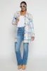 Plaid Button Front Long Shacket sold by Rainbow