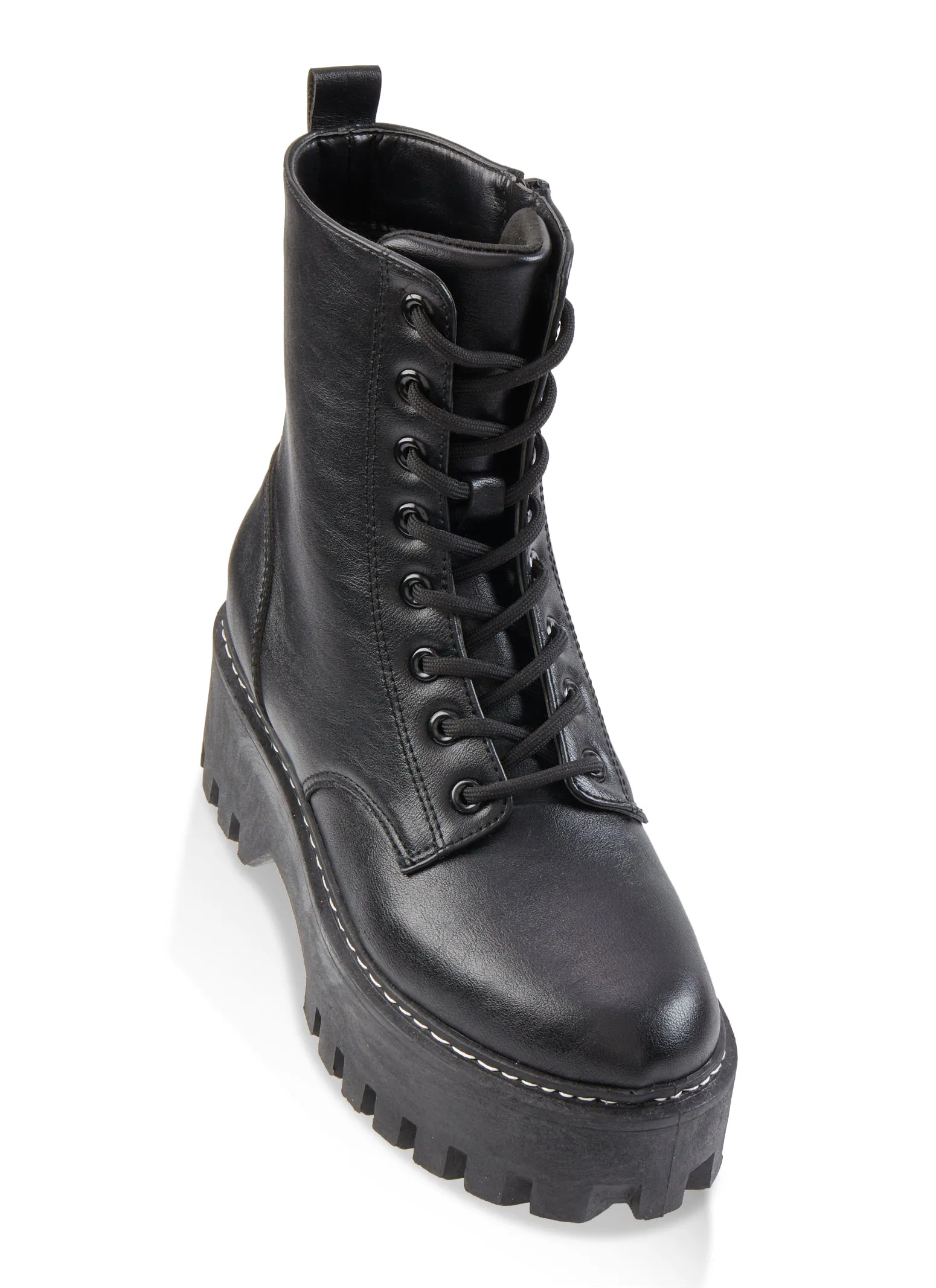 Lace Up Platform Combat Boots sold by Rainbow