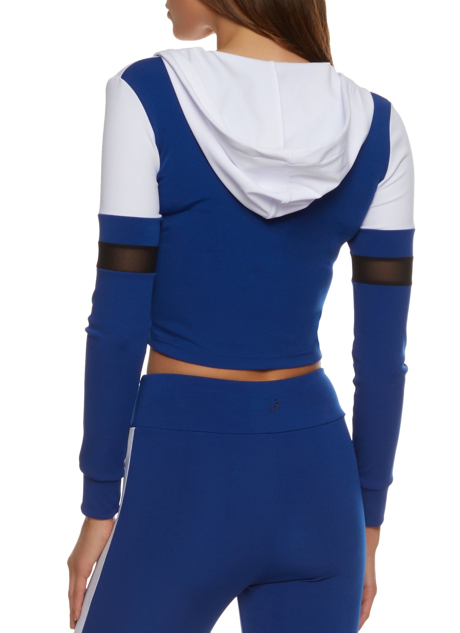 Color Blocked Mesh Detail Cropped Track Jacket sold by Rainbow product image thumbnail 3