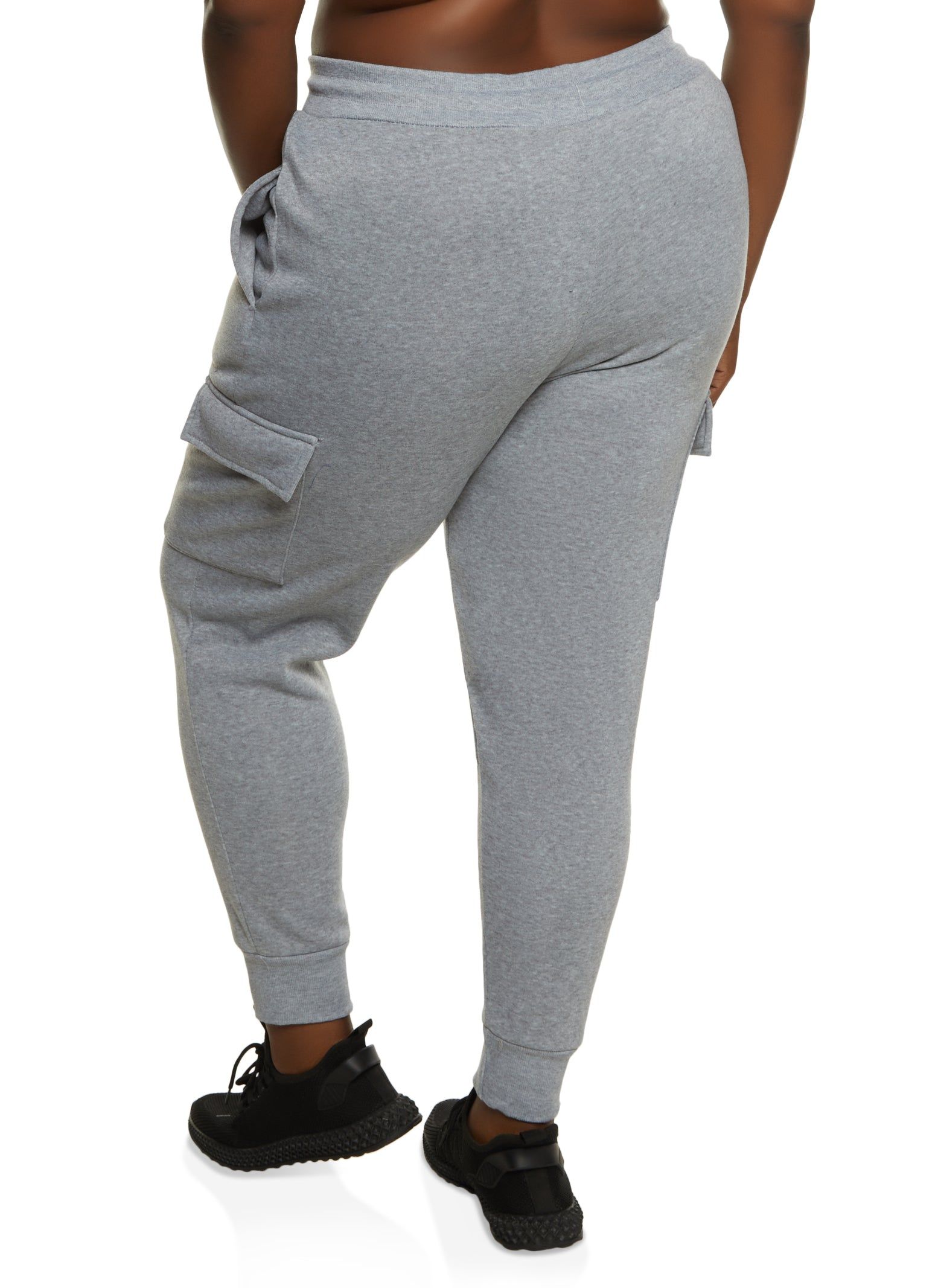 Plus Size Fleece Cargo Pocket Joggers sold by Rainbow product image thumbnail 2