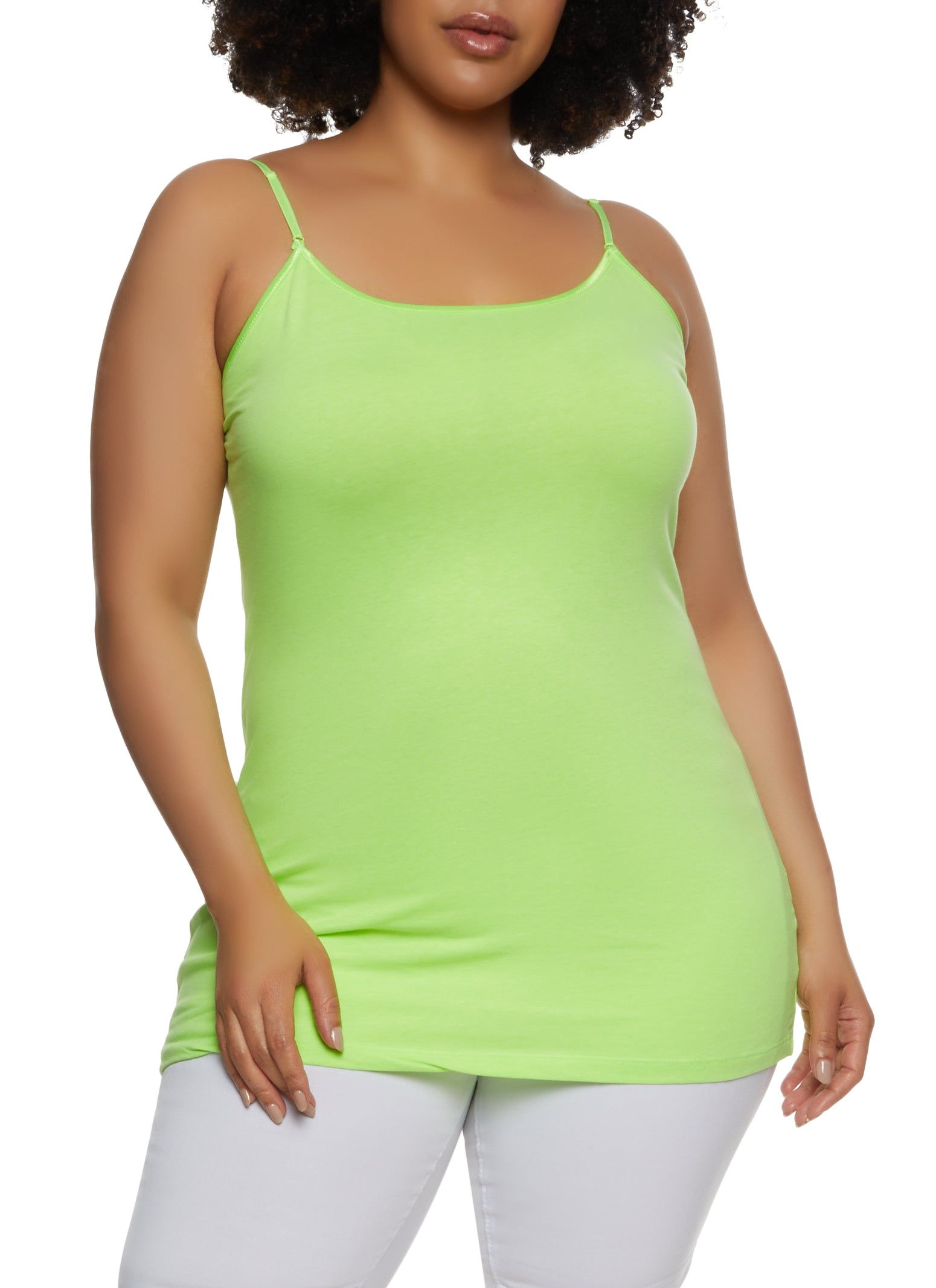 Plus Size Solid Scoop Neck Cami sold by Rainbow