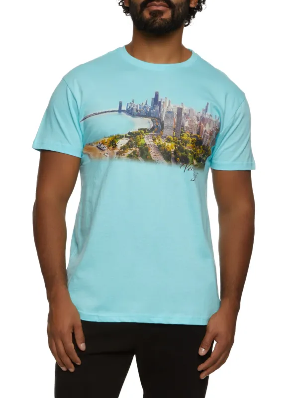 Mens Skyline Graphic Tee sold by Rainbow