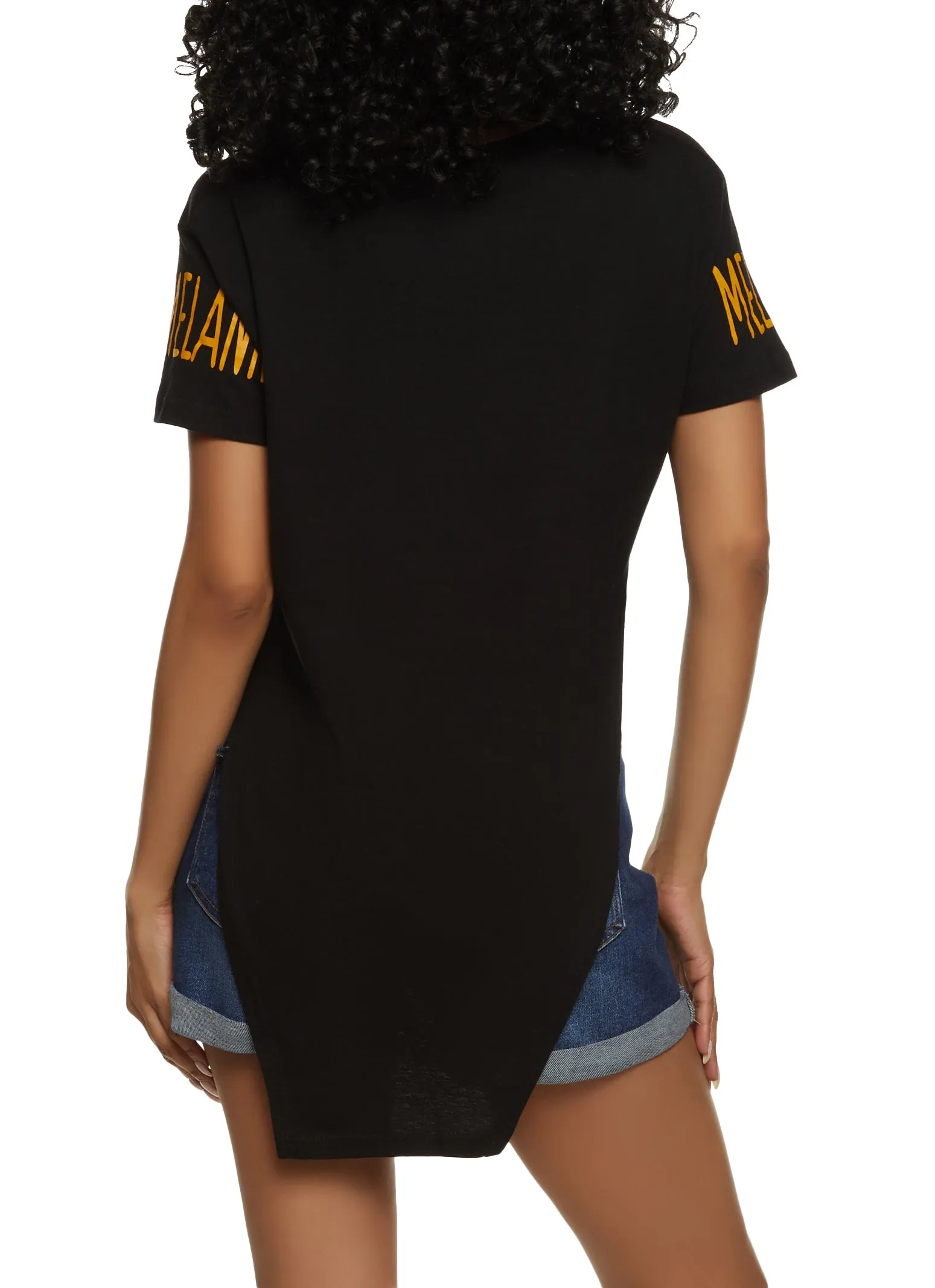 Its The Melanin For Me Knot Front Tee sold by Rainbow product image thumbnail 2