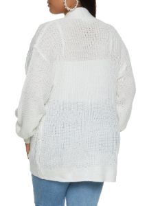 Plus Size Knit Open Front Cardigan sold by Rainbow
