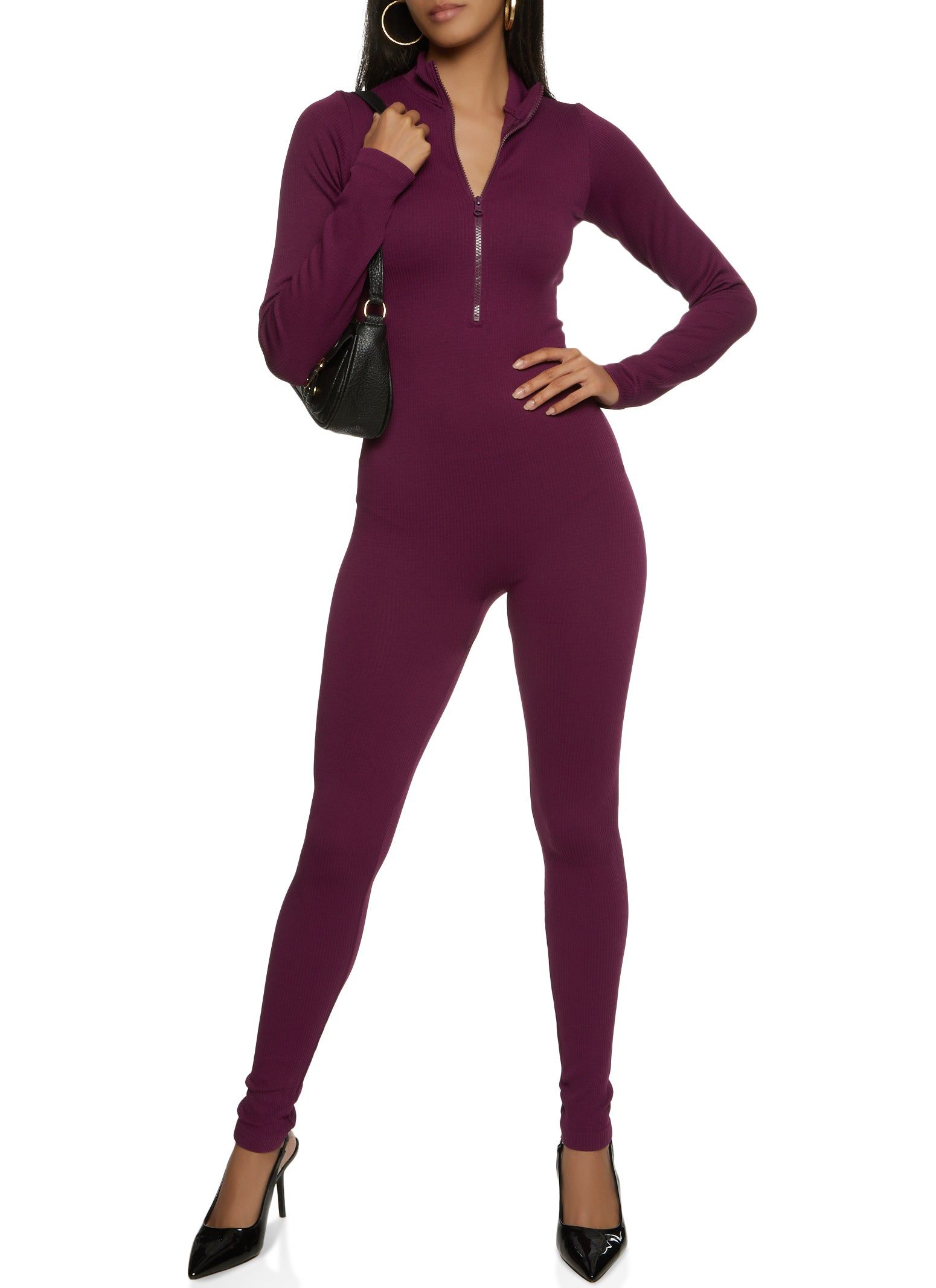 Half Zip Long Sleeve Catsuit sold by Rainbow