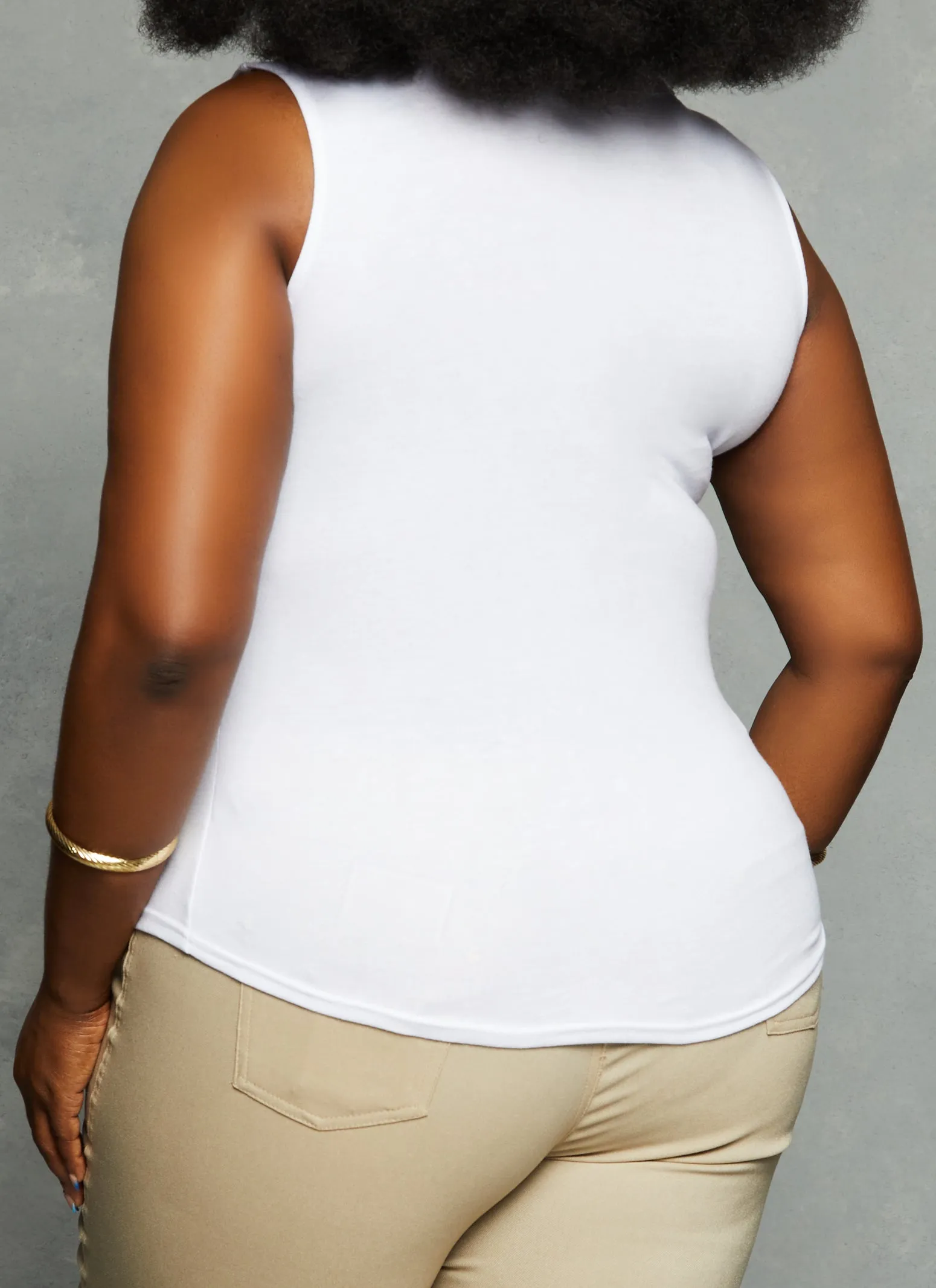 Plus Size Notch Neck Tank Top sold by Rainbow product image thumbnail 3