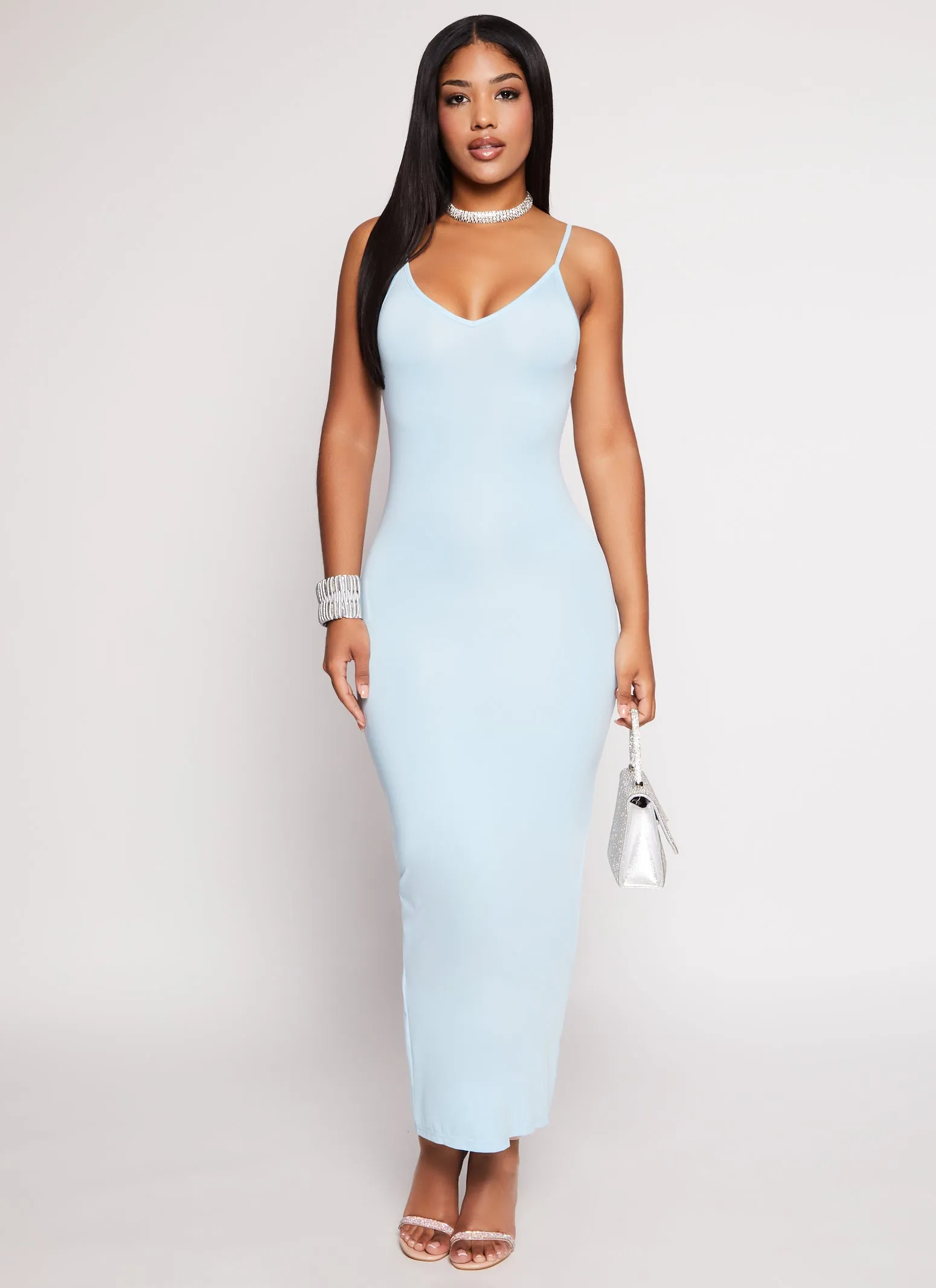 Daisy V Neck Bodycon Maxi Dress sold by Rainbow