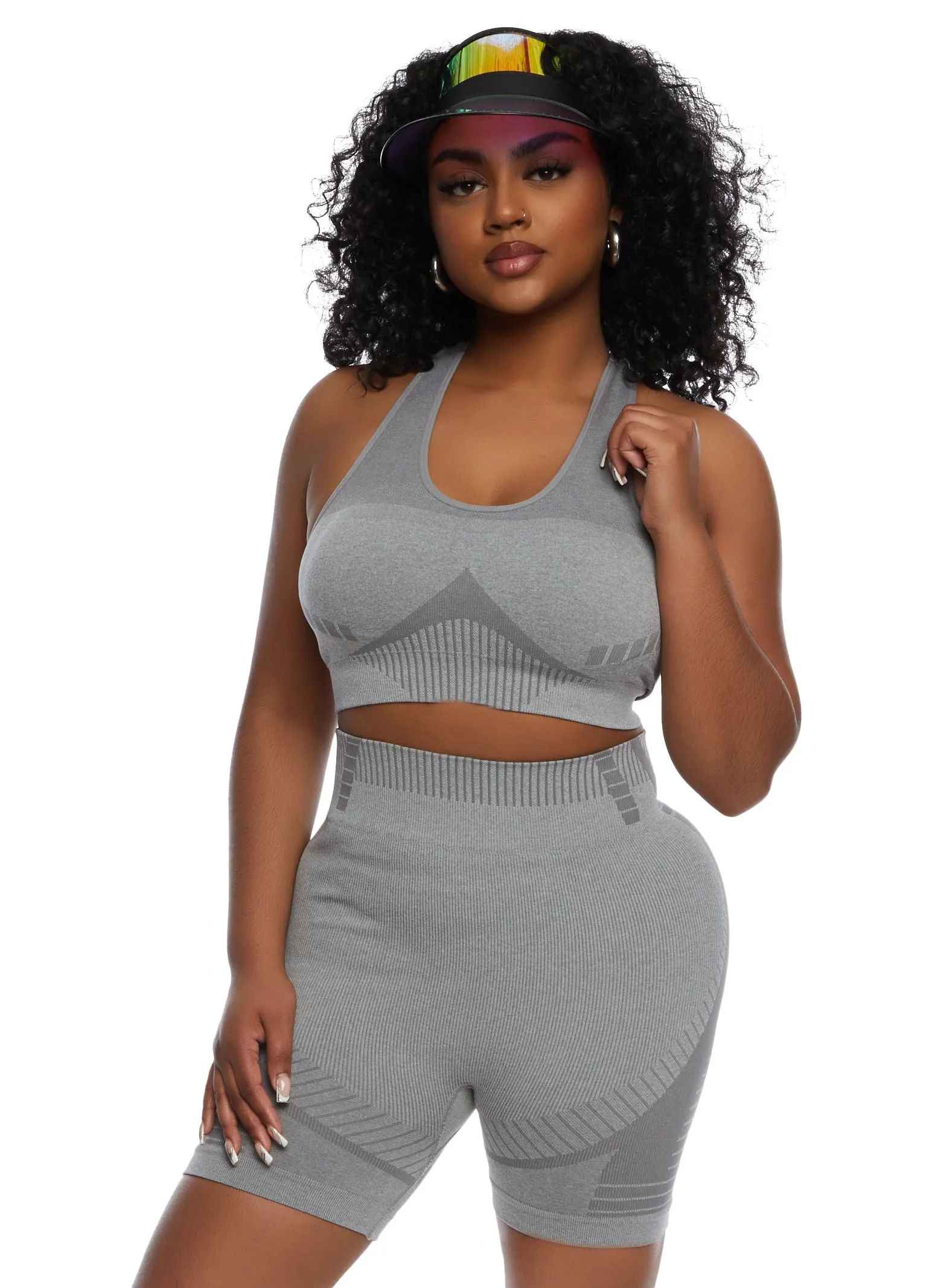 Seamless Racerback Cropped Tank Top sold by Rainbow