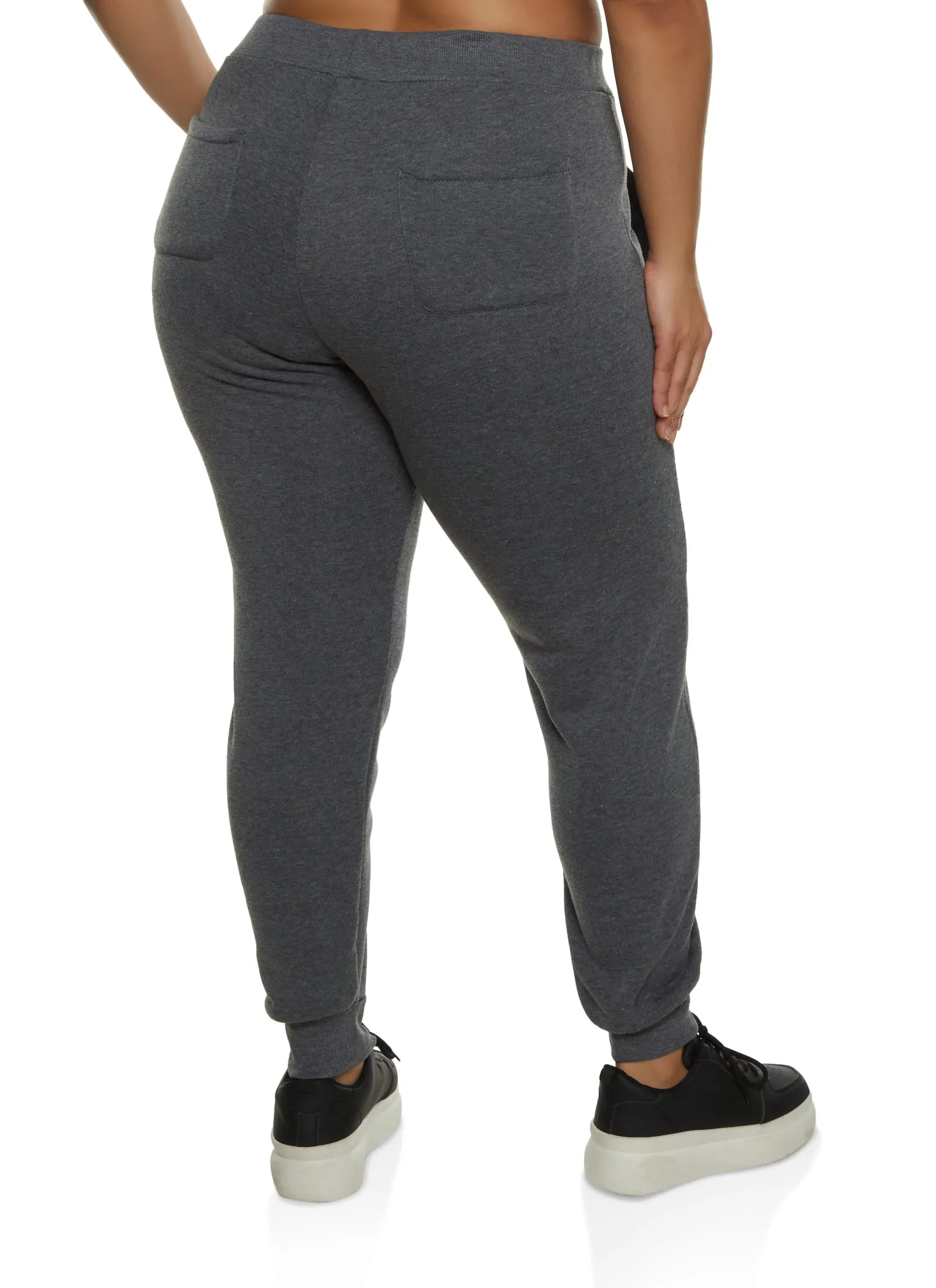 Plus Size Zipper Detail Drawstring Joggers sold by Rainbow product image thumbnail 2