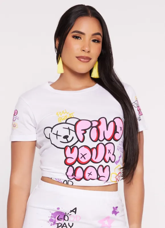 Find Your Way Graffiti Short Sleeve Graphic Tee sold by Rainbow