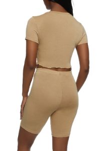Lettuce Edge Hanky Hem Crop Top sold by Rainbow