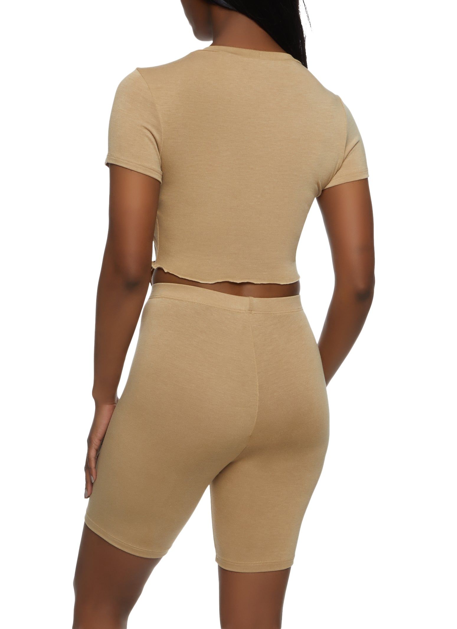 Lettuce Edge Hanky Hem Crop Top sold by Rainbow product image thumbnail 3