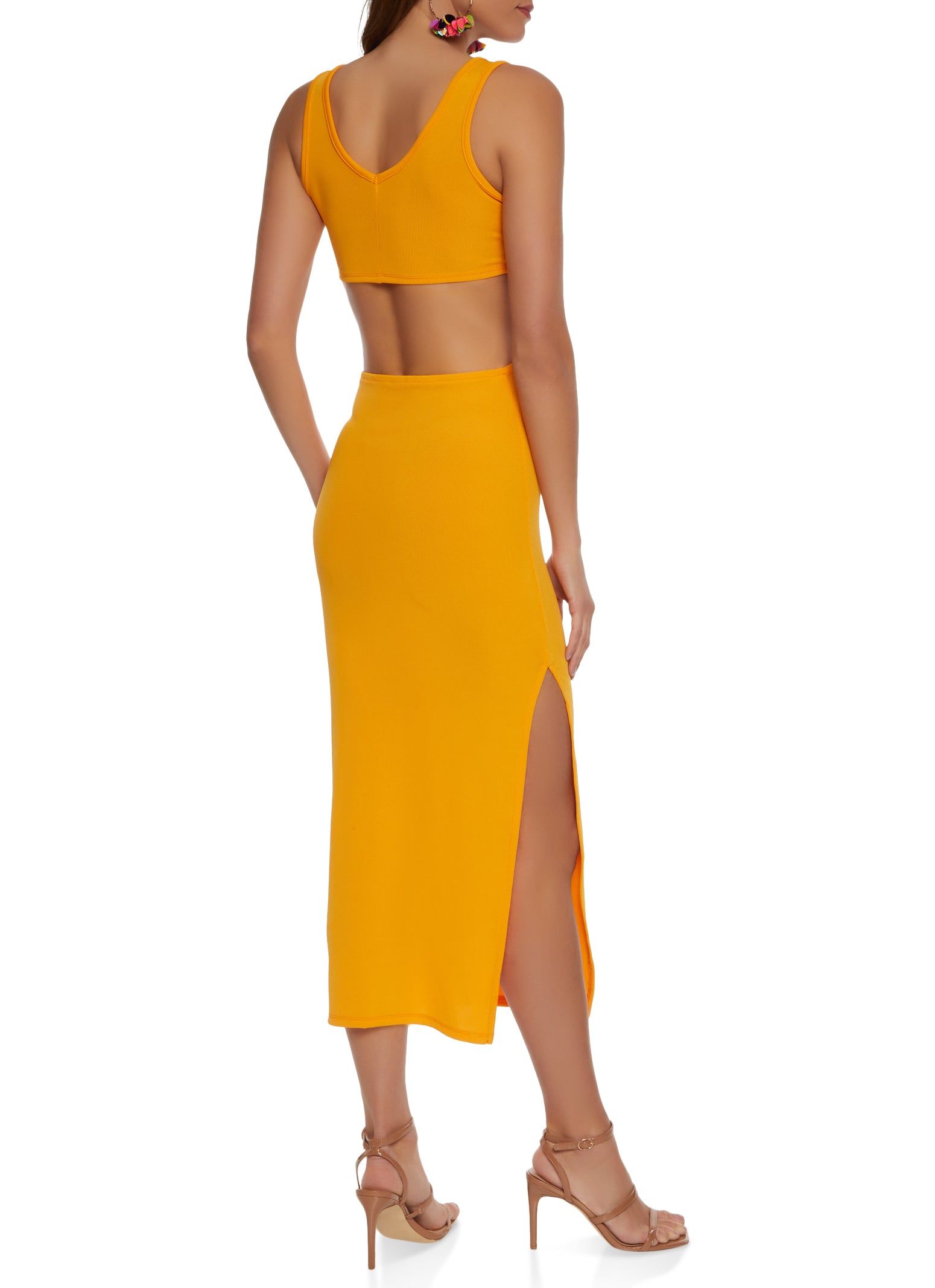 Compression Rib Cut Out Maxi Dress sold by Rainbow product image thumbnail 3