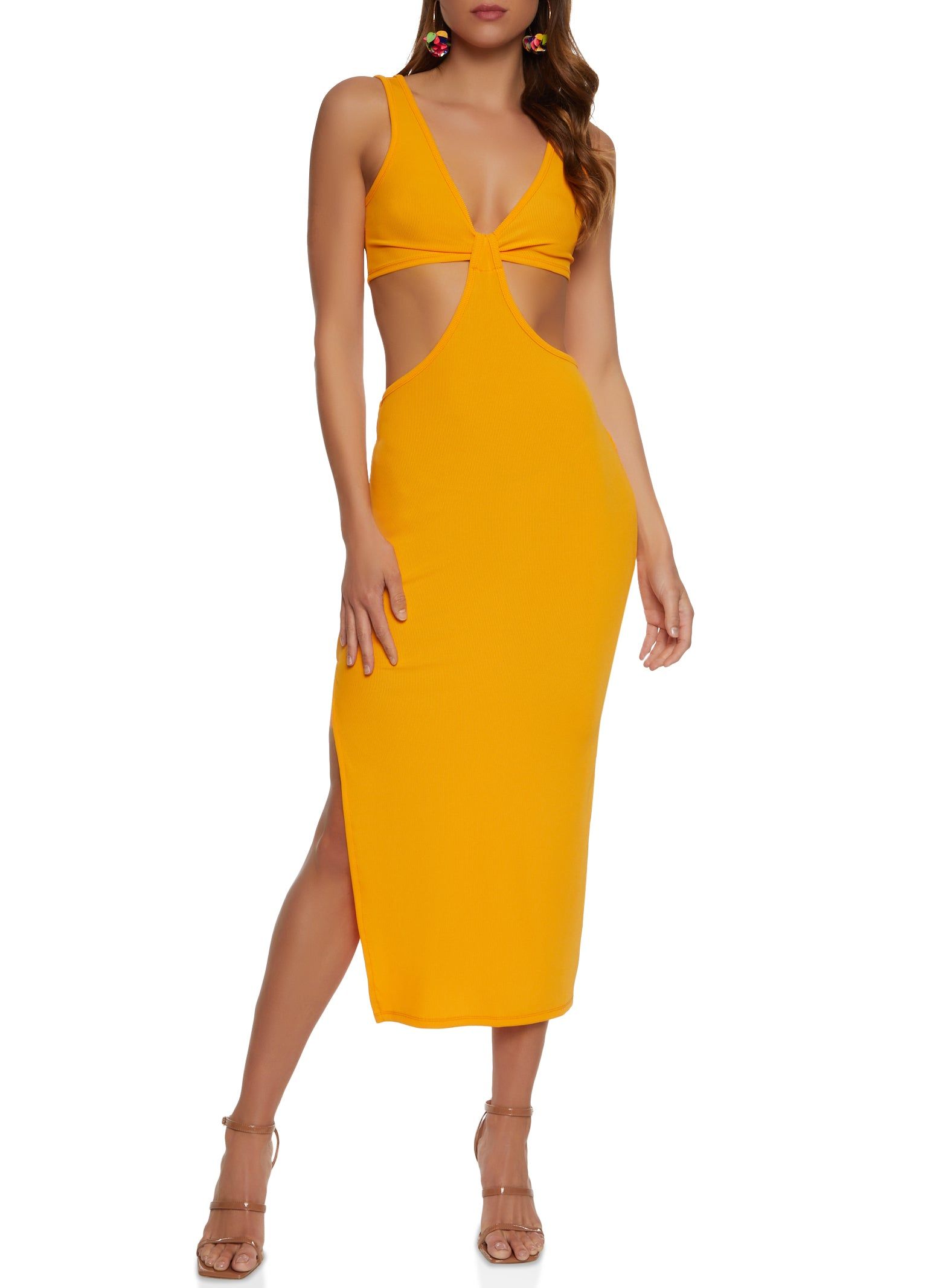 Compression Rib Cut Out Maxi Dress sold by Rainbow product image thumbnail 2