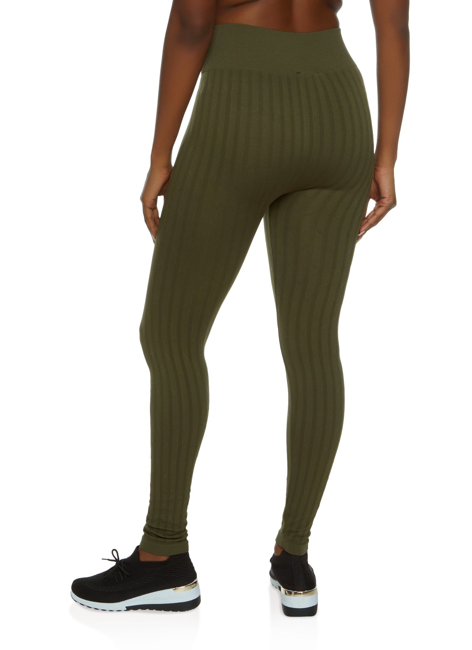 Seamless Ribbed High Waisted Leggings sold by Rainbow product image thumbnail 2