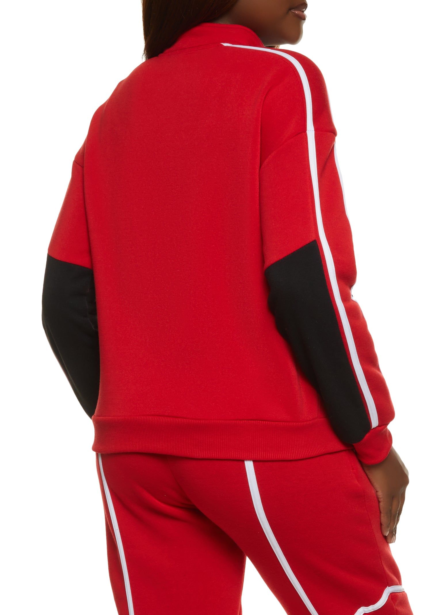 Color Blocked Sleeve Half Zip Sweatshirt sold by Rainbow product image thumbnail 3