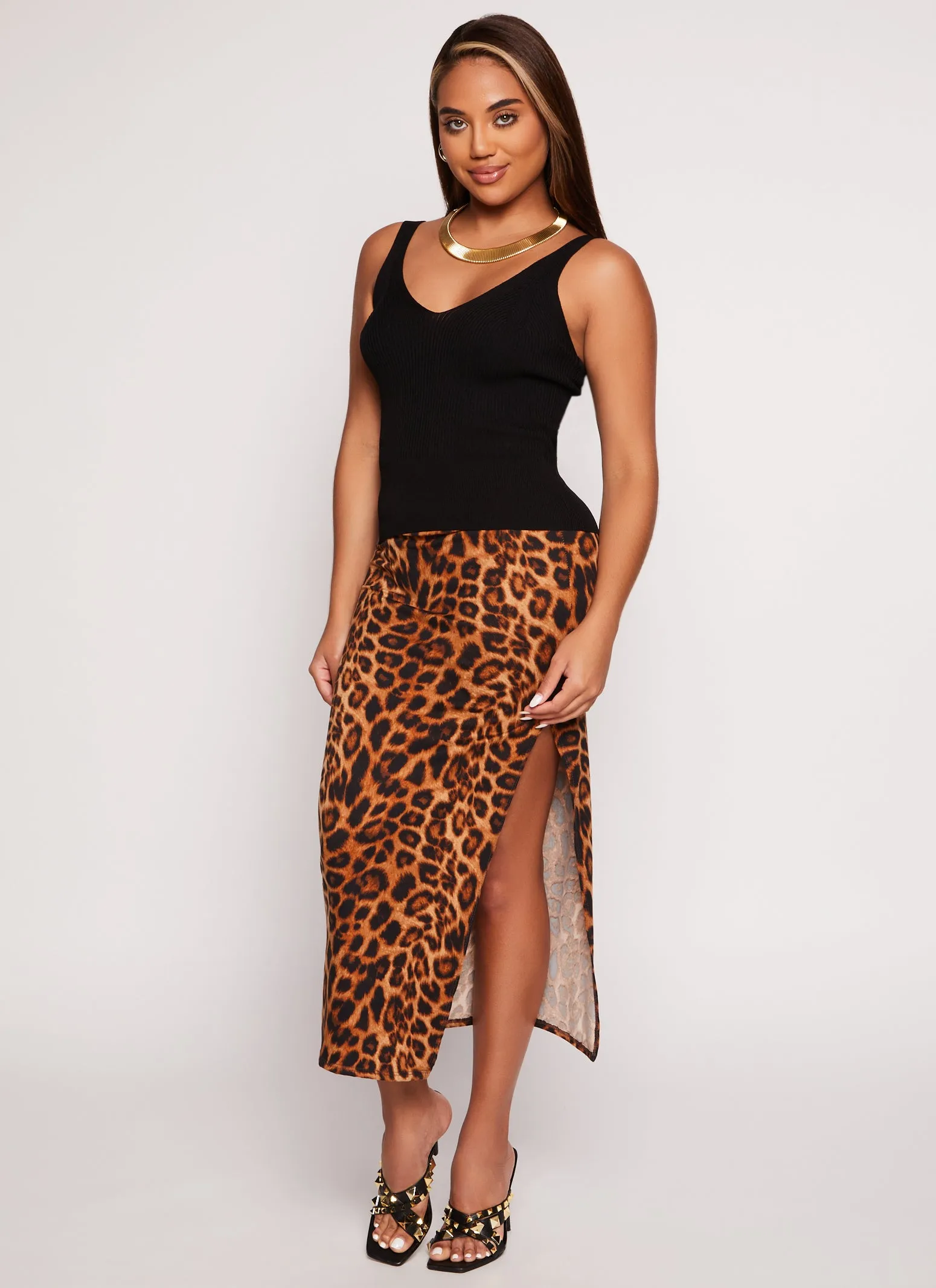 Ribbed V Neck Tank Top sold by Rainbow product image thumbnail 2