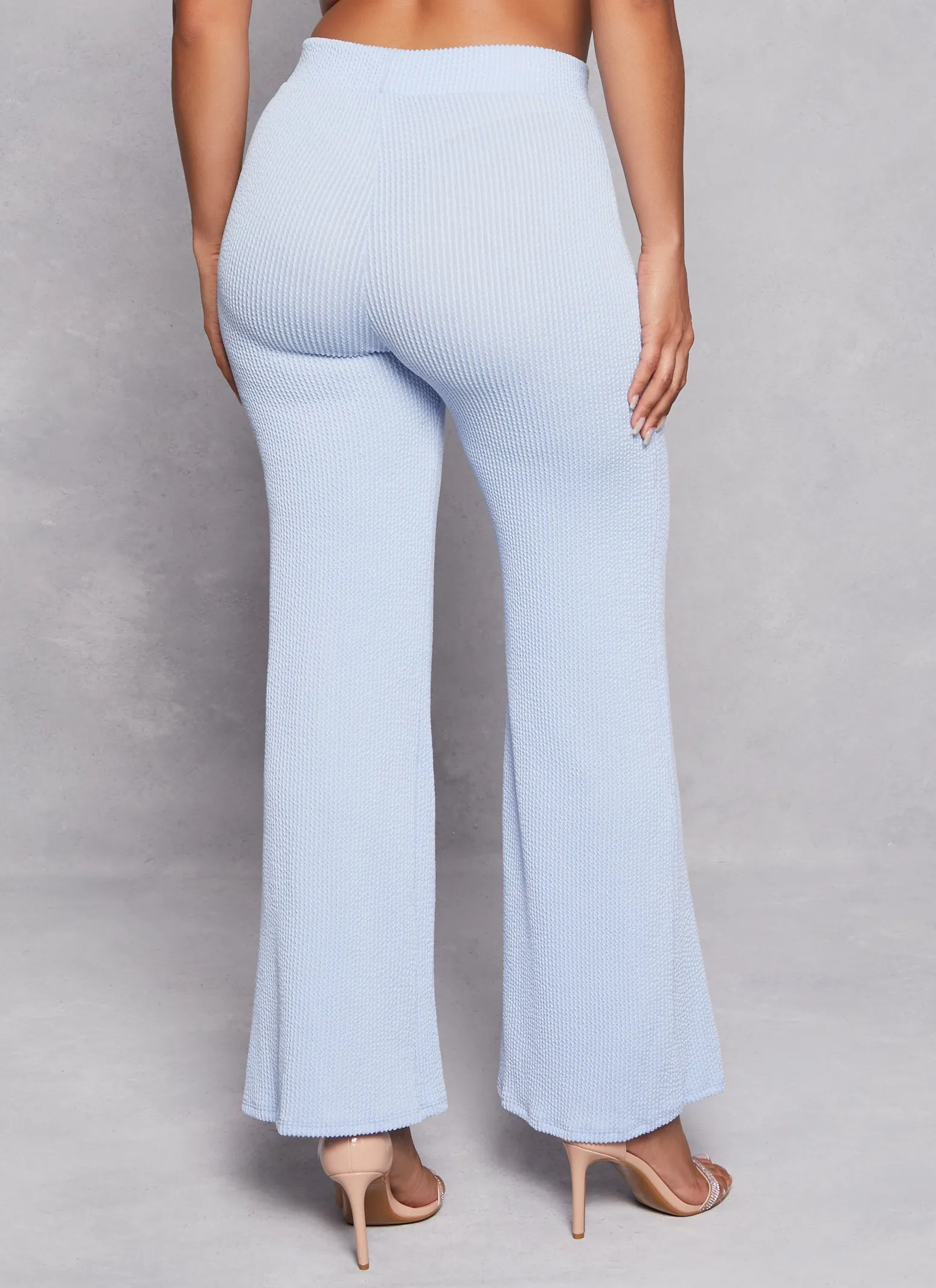 Ribbed High Waist Wide Leg Pants sold by Rainbow product image thumbnail 3