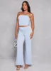 Ribbed High Waist Wide Leg Pants sold by Rainbow