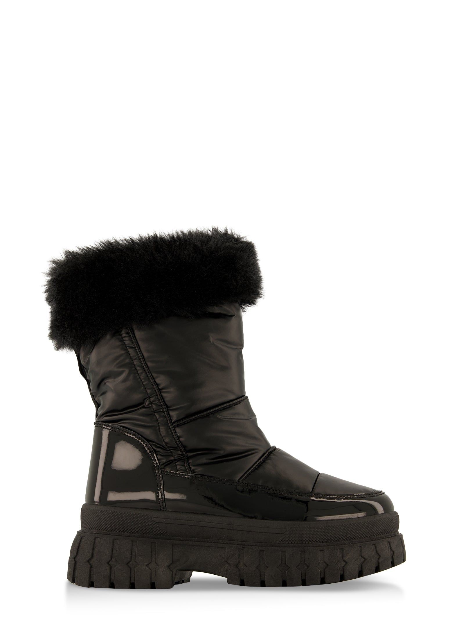 Faux Fur Side Zip Platform Snow Boots sold by Rainbow product image thumbnail 2