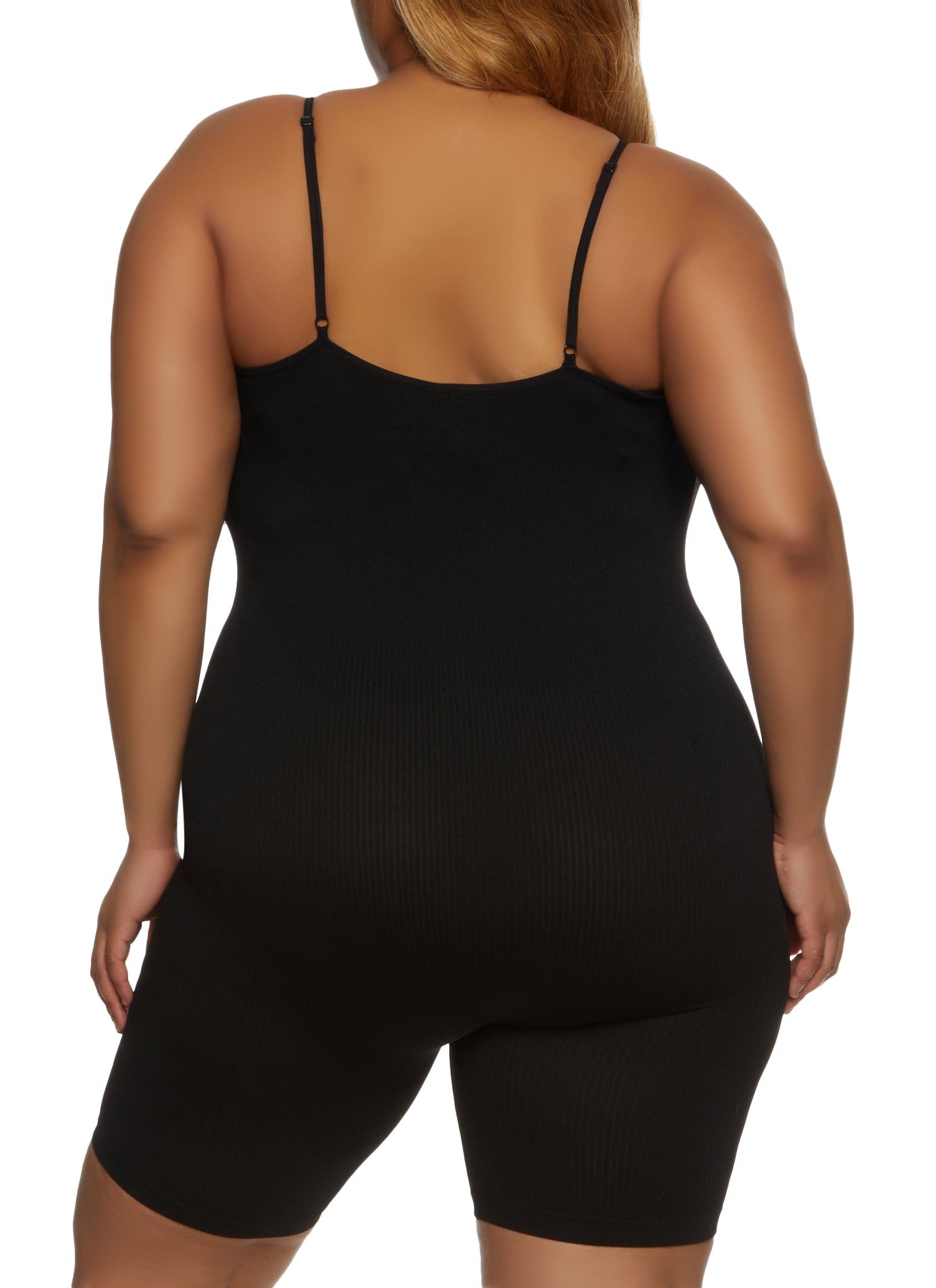 Plus Size Notch Neck Cami Romper sold by Rainbow product image thumbnail 2