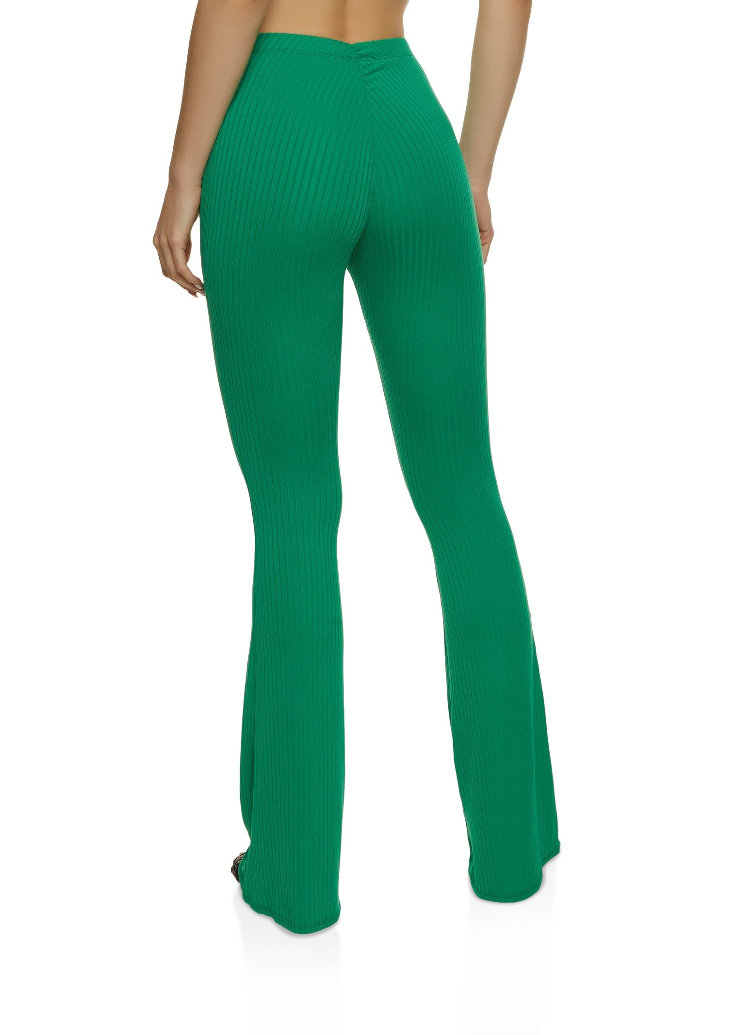 Ribbed Knit High Waist Flare Leg Pants sold by Rainbow product image thumbnail 2