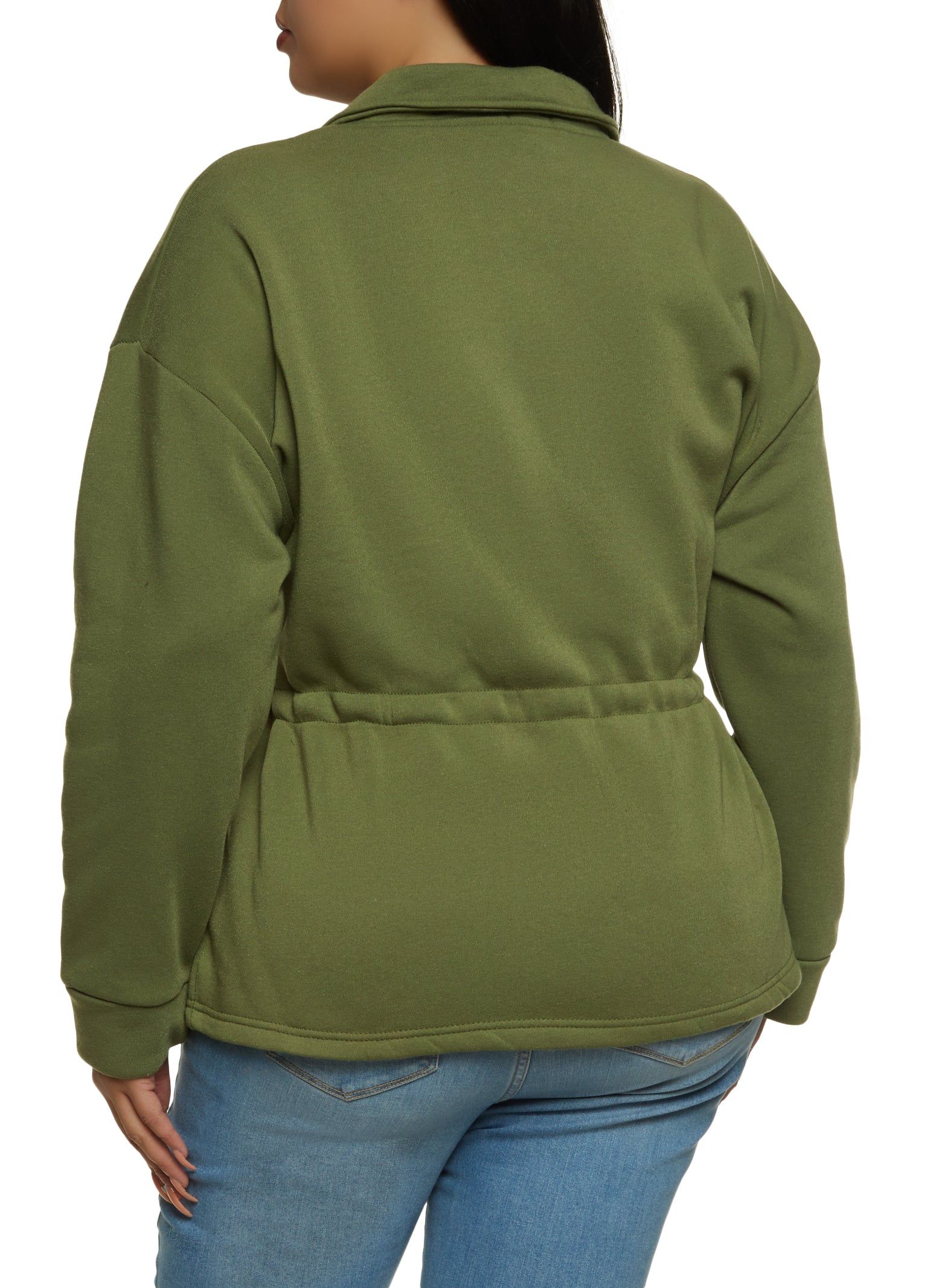 Plus Size Cinched Waist Button Front Jacket sold by Rainbow product image thumbnail 2