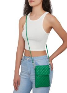 Quilted Flap Crossbody Bag sold by Rainbow