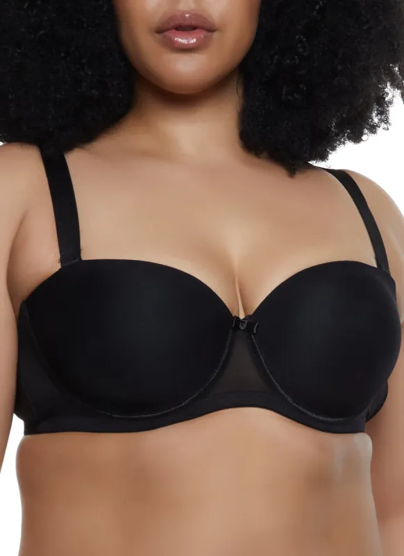 Plus Size Basic Balconette Bra | Converts to Strapless sold by Rainbow