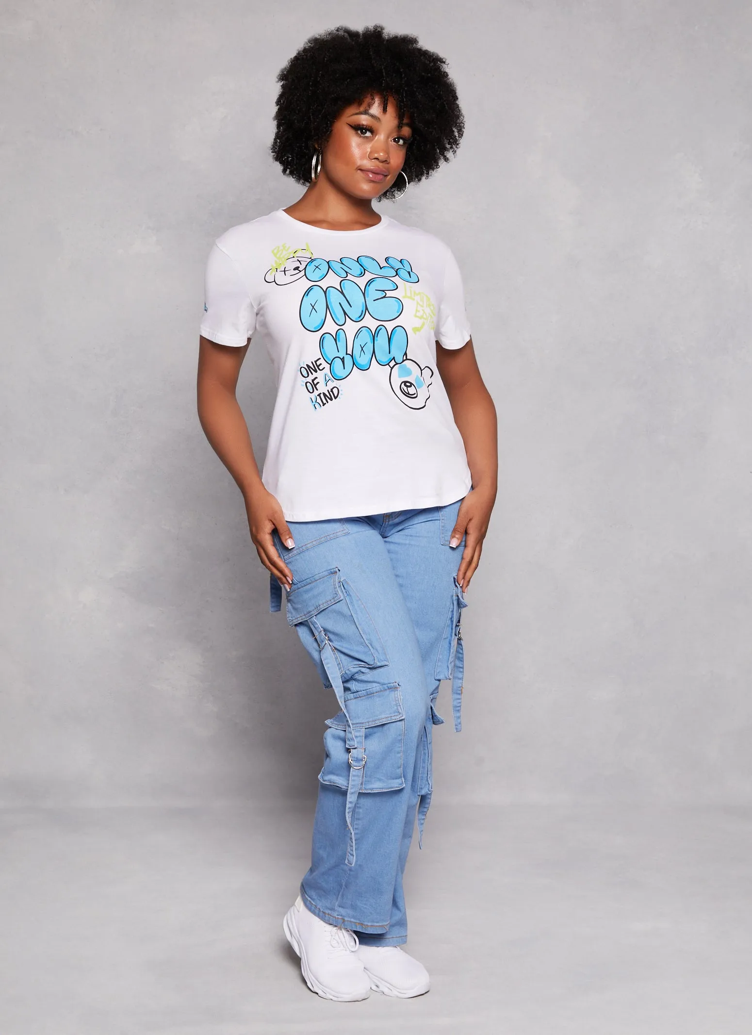 Plus Size Only One You Graffiti Graphic Tee sold by Rainbow product image thumbnail 2