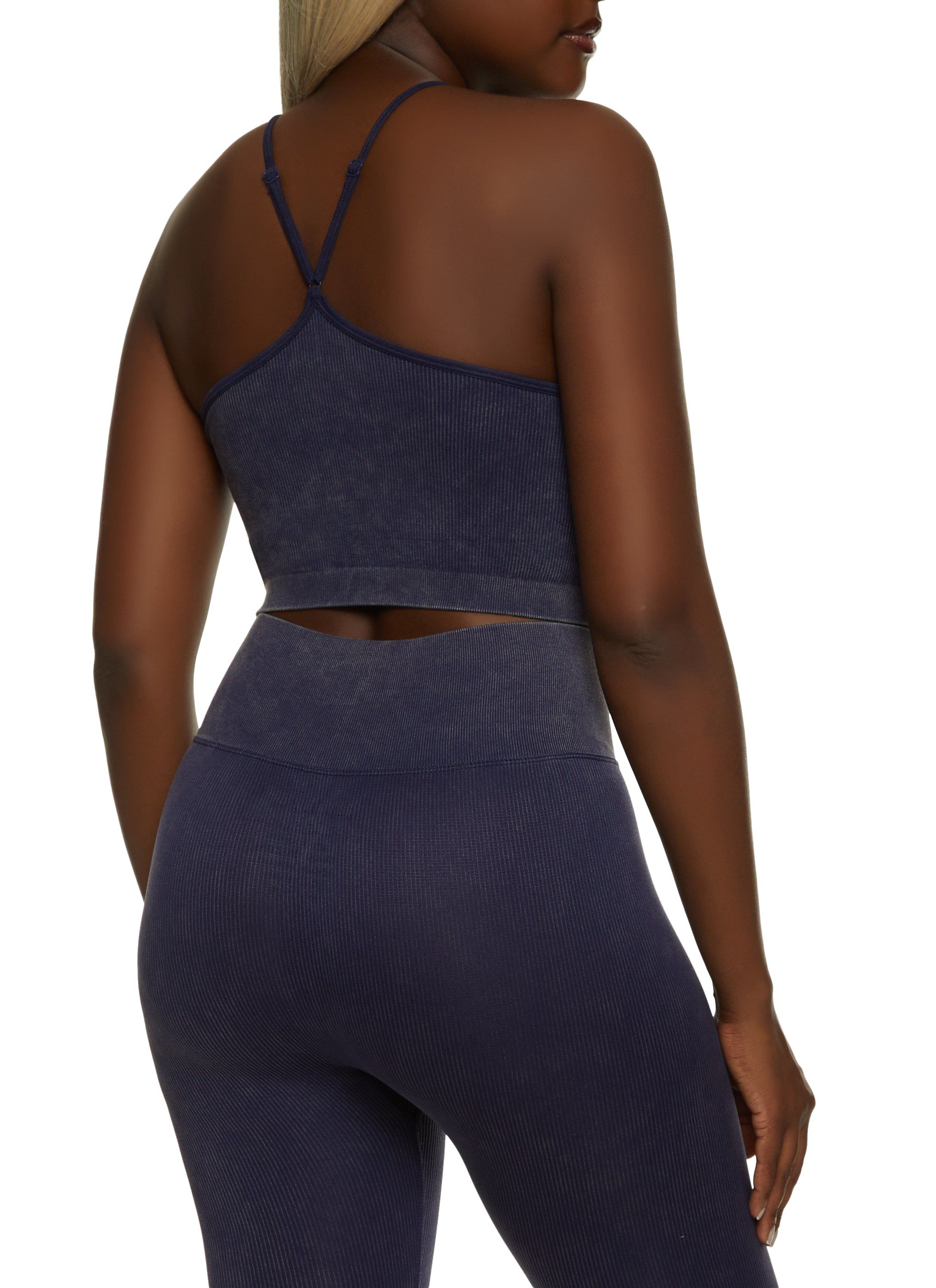 Seamless Compression Rib Racerback Cropped Cami sold by Rainbow product image thumbnail 3