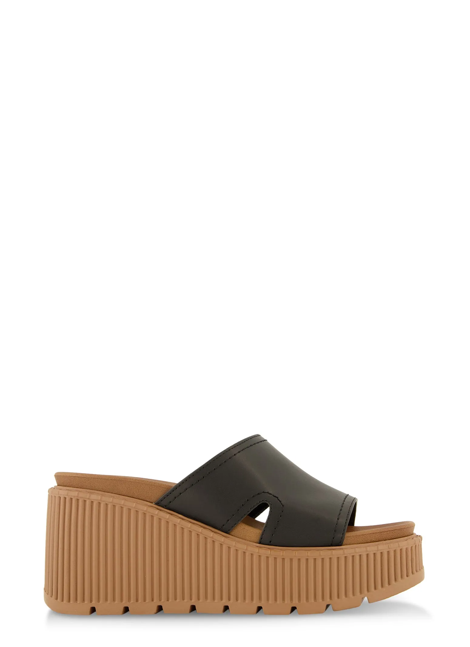 Single Band Slide Platform Wedge Sandals sold by Rainbow product image thumbnail 2