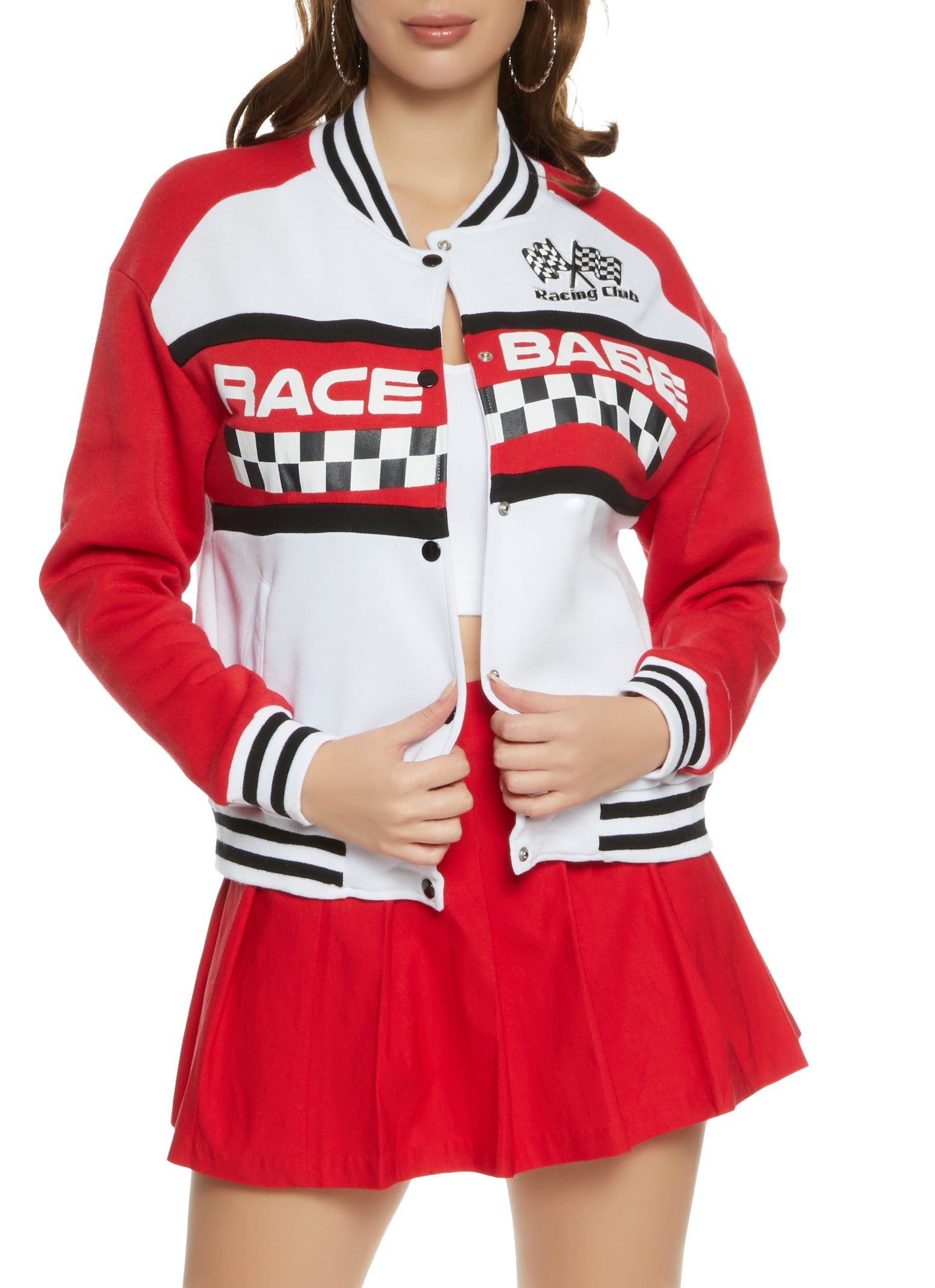 Racing Club Race Babe Varsity Jacket sold by Rainbow