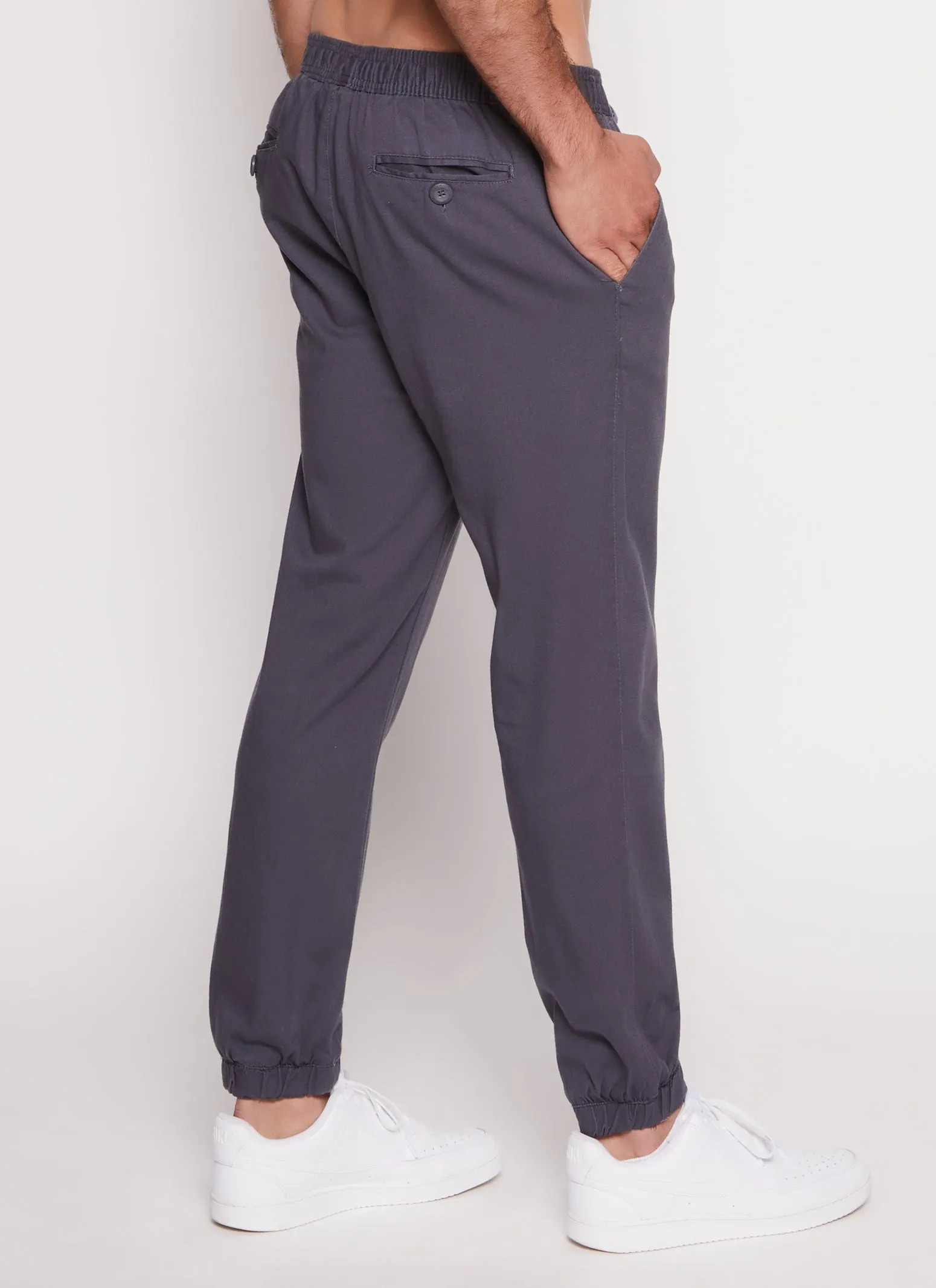 Mens Twill Drawstring Stretch Joggers sold by Rainbow product image thumbnail 3