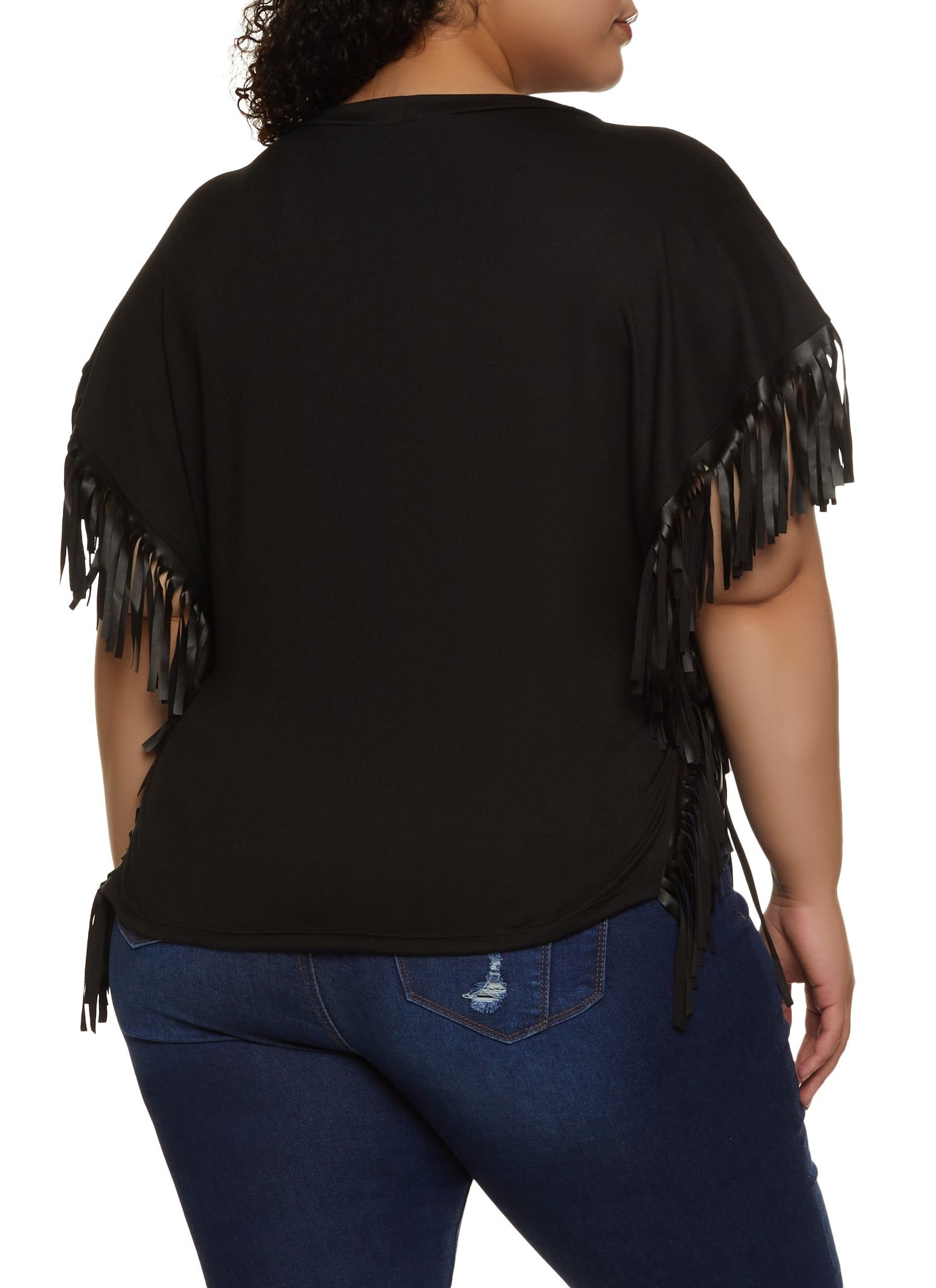 Plus Size No Name Fringe Graphic Tee sold by Rainbow product image thumbnail 2