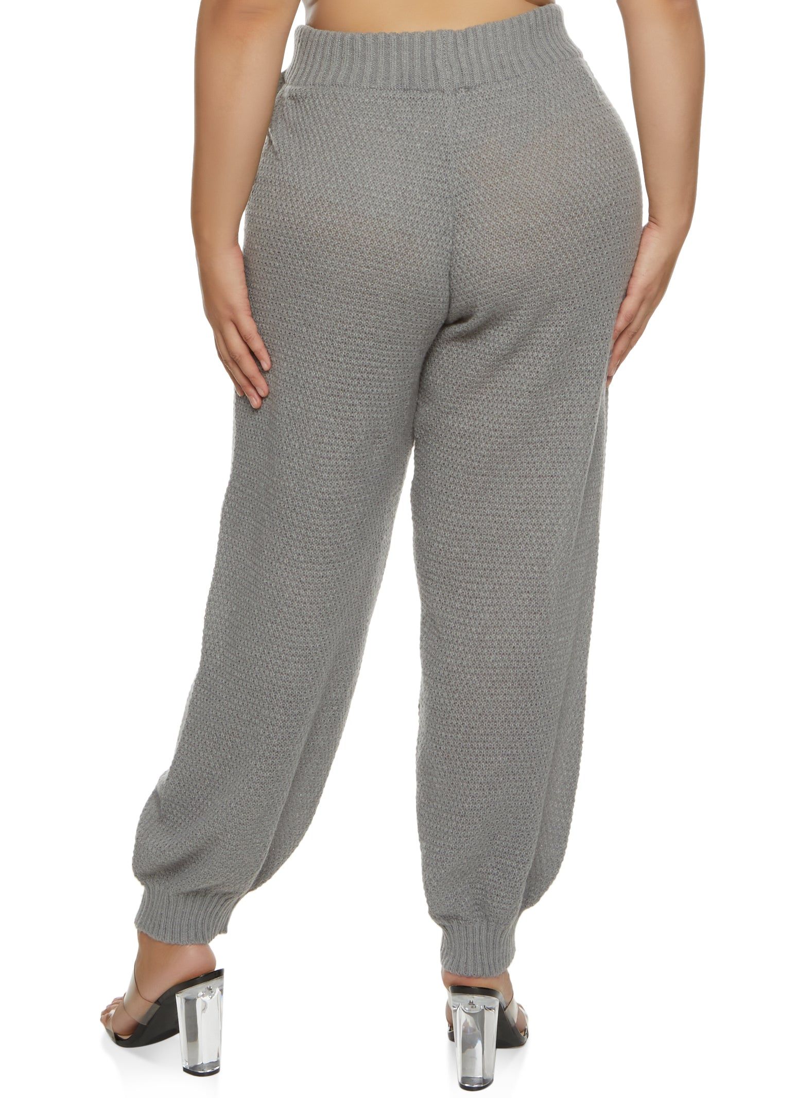 Plus Size Knit High Waist Joggers sold by Rainbow product image thumbnail 2