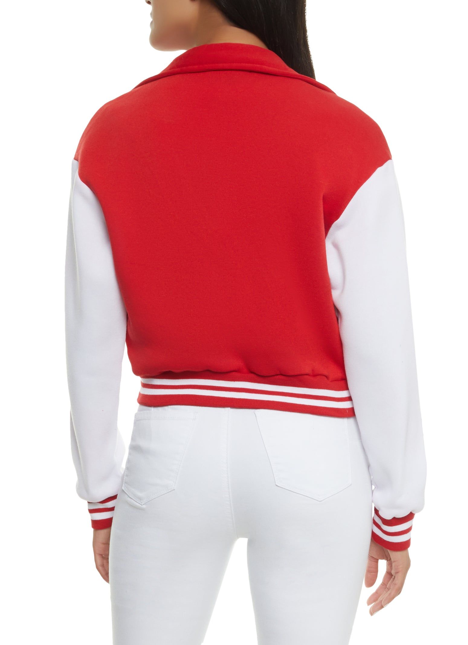 BK Initial Patch Zip Front Varsity Jacket sold by Rainbow product image thumbnail 3
