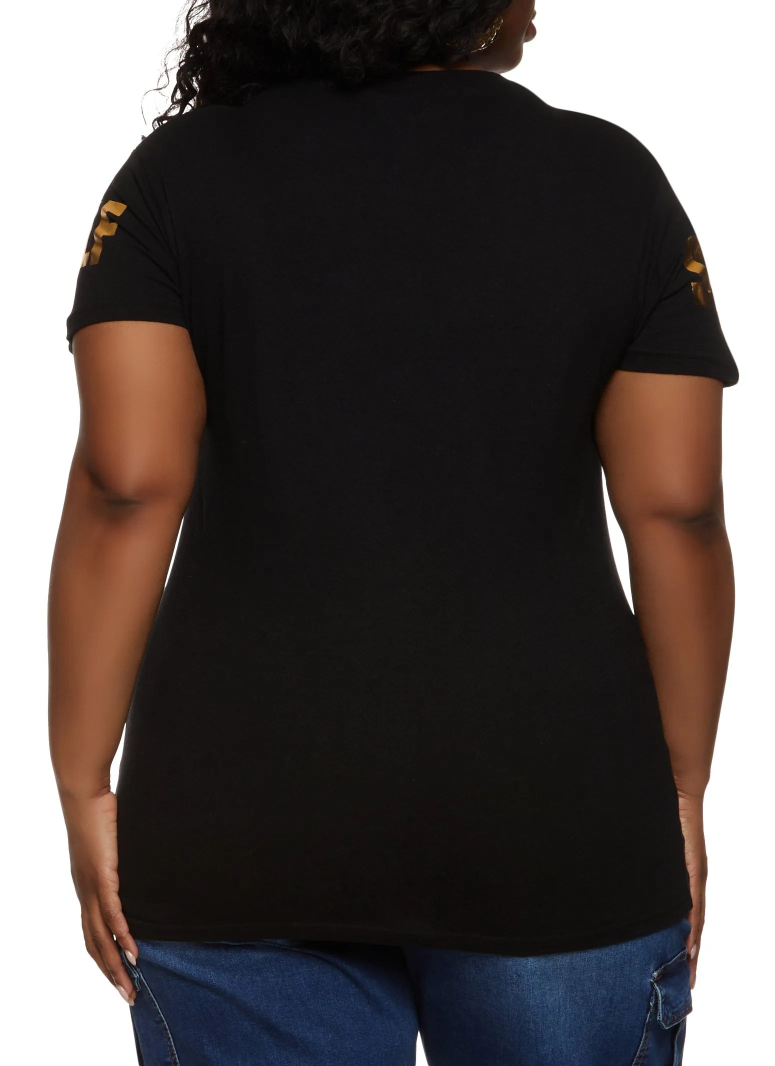 Plus Size Self Love Foil Screen Graphic Tee sold by Rainbow product image thumbnail 2