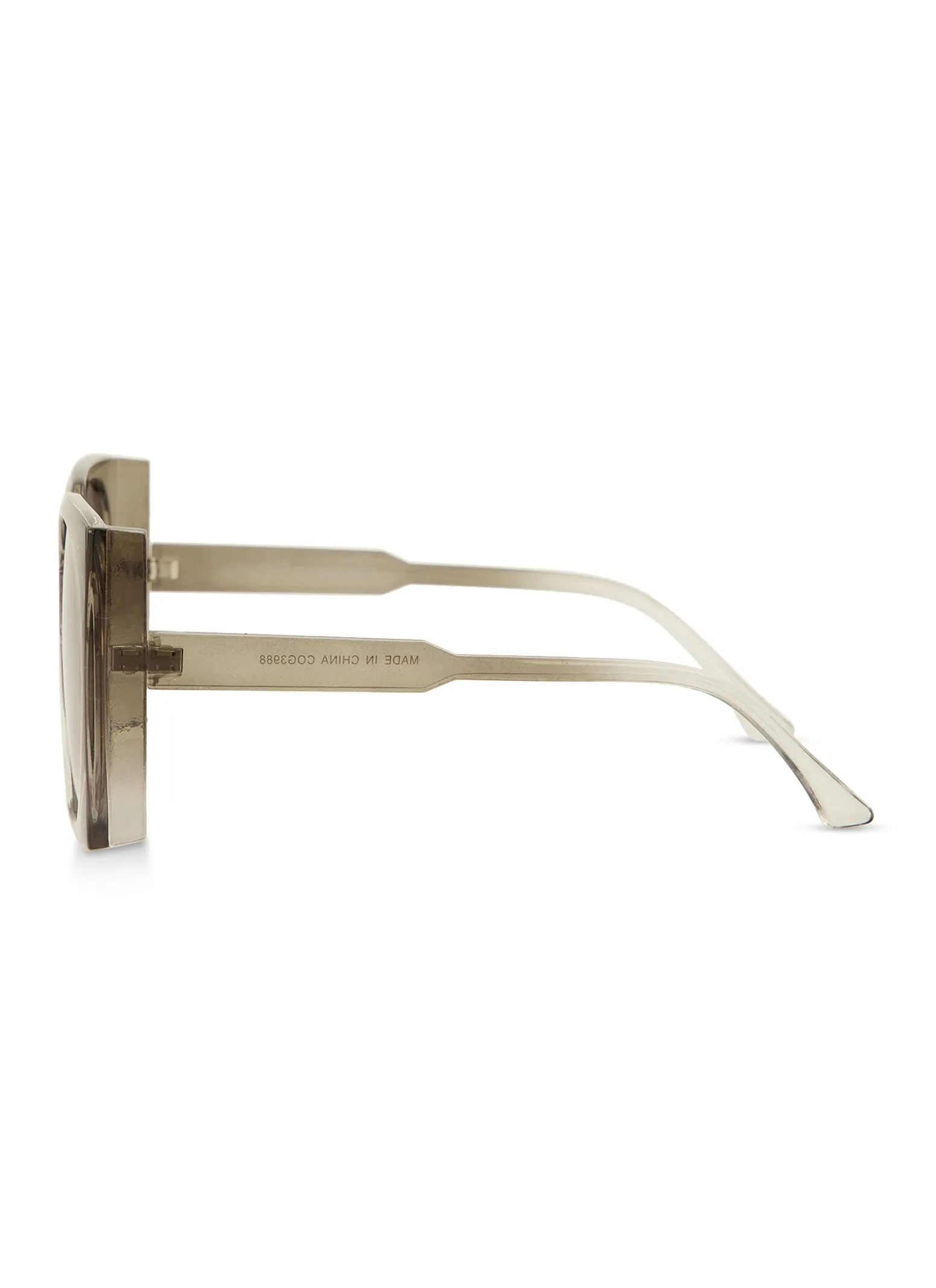 Ombre Clear Frame Oversized Square Sunglasses sold by Rainbow product image thumbnail 5