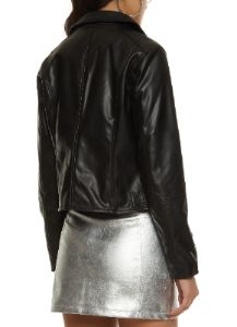Faux Leather Zip Biker Jacket sold by Rainbow