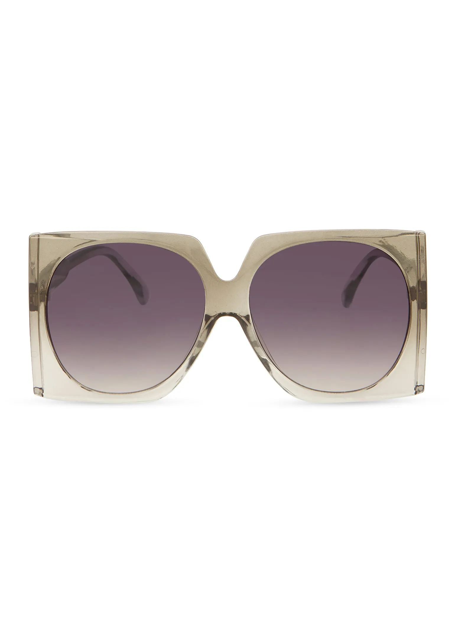 Ombre Clear Frame Oversized Square Sunglasses sold by Rainbow product image thumbnail 2