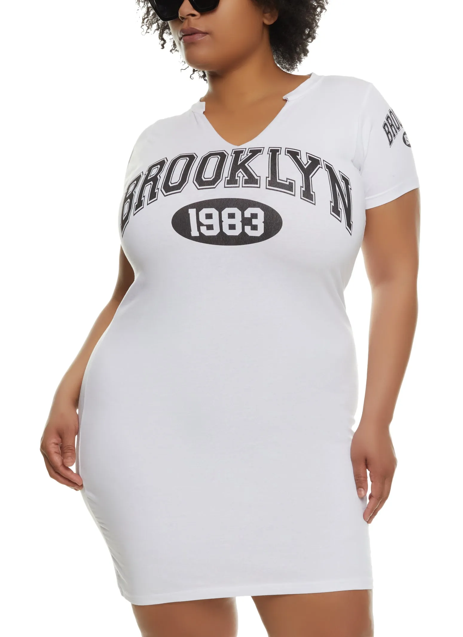Plus Size Brooklyn 1983 T Shirt Dress sold by Rainbow product image thumbnail 2