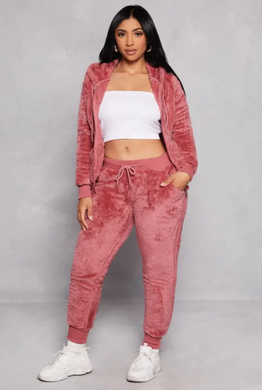 Solid Plush Drawstring Joggers sold by Rainbow