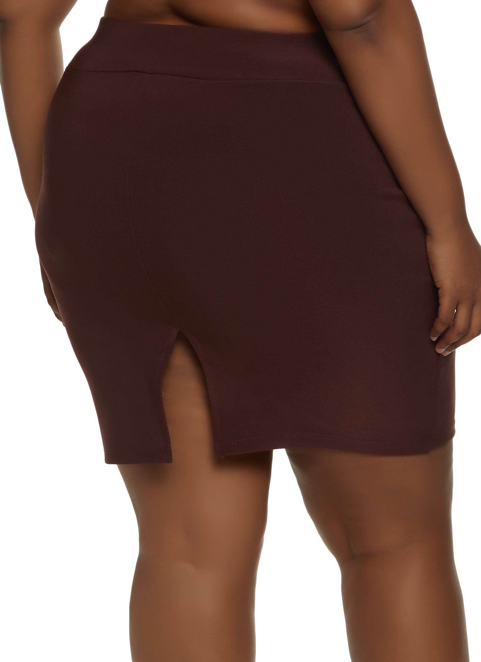 Plus Size Solid Pencil Mini Skirt sold by Rainbow product image thumbnail 2
