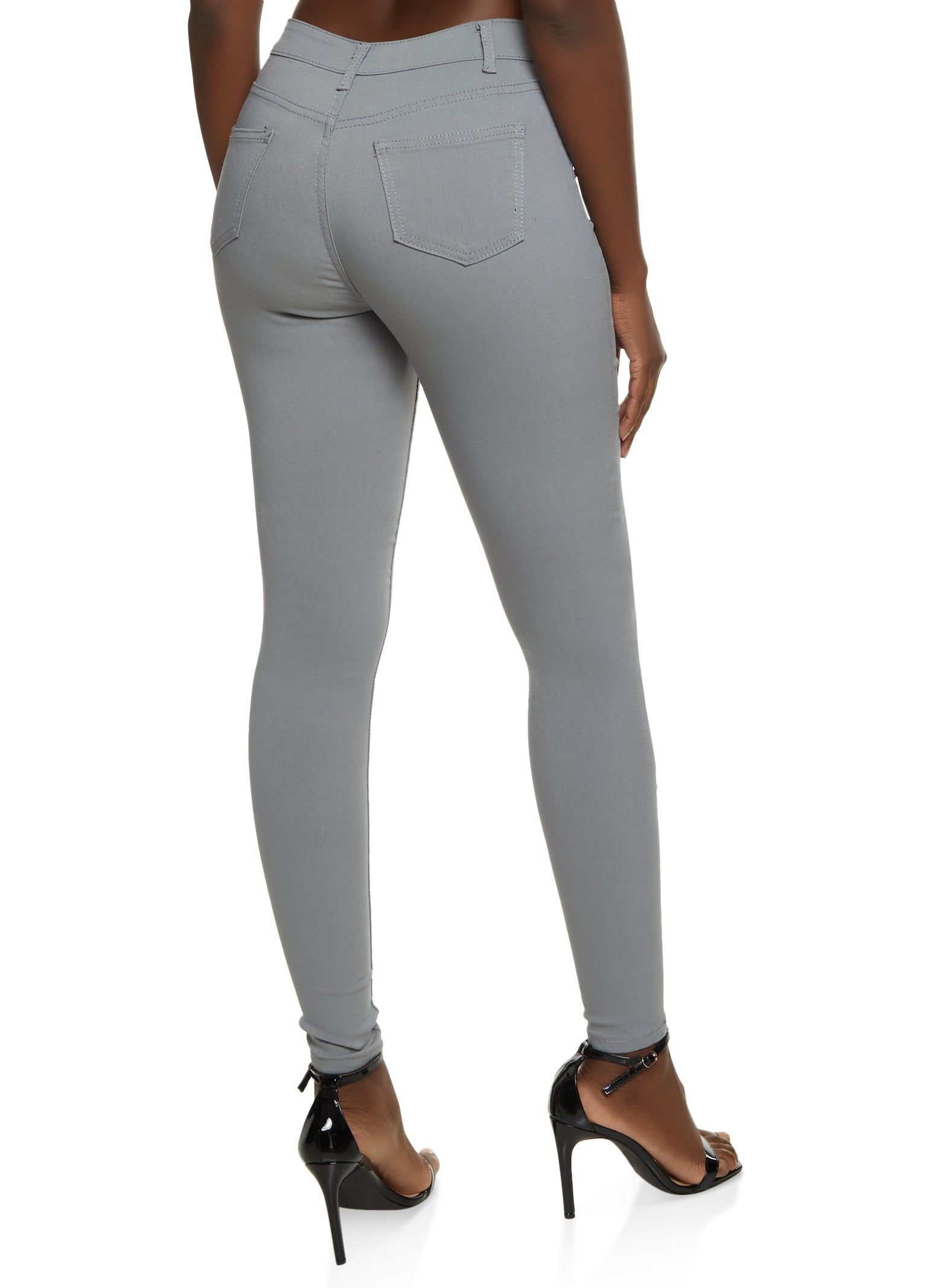 Solid Hyper Stretch High Waisted Skinny Pants sold by Rainbow product image thumbnail 2