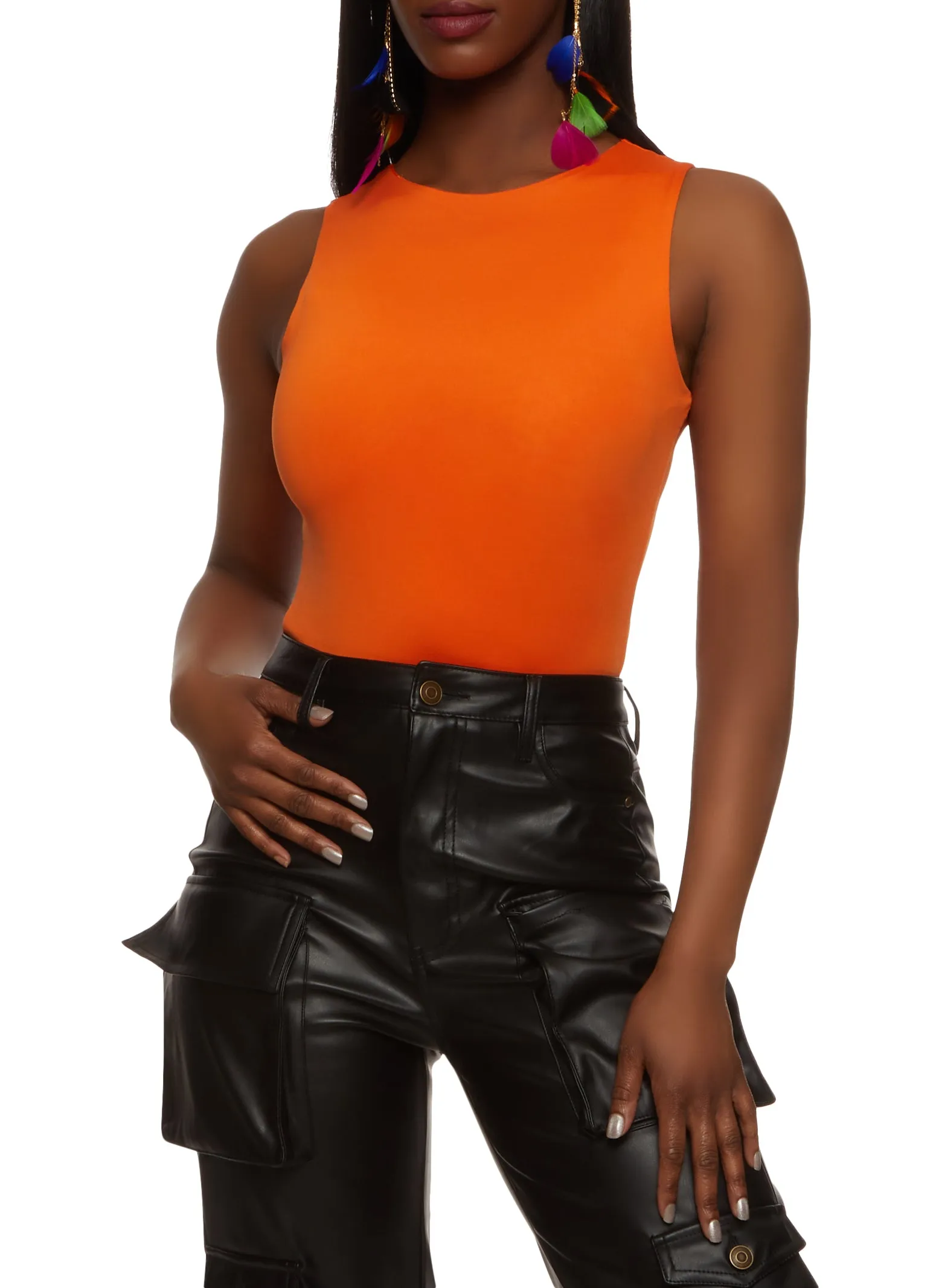 Basic High Neck Tank Bodysuit sold by Rainbow product image thumbnail 2