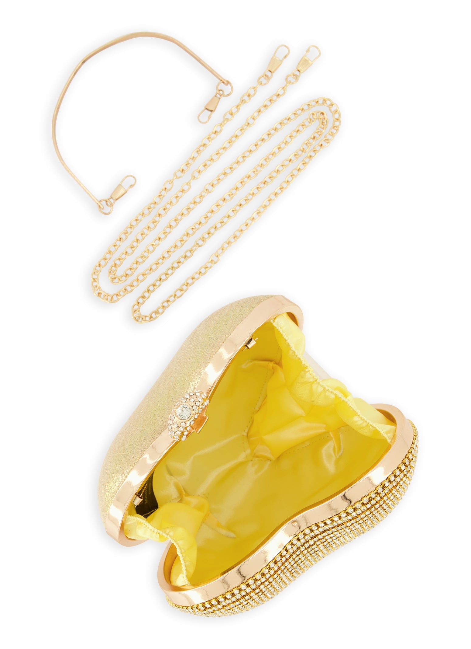 Rhinestone Fringe Heart Convertible Clutch Purse sold by Rainbow product image thumbnail 5