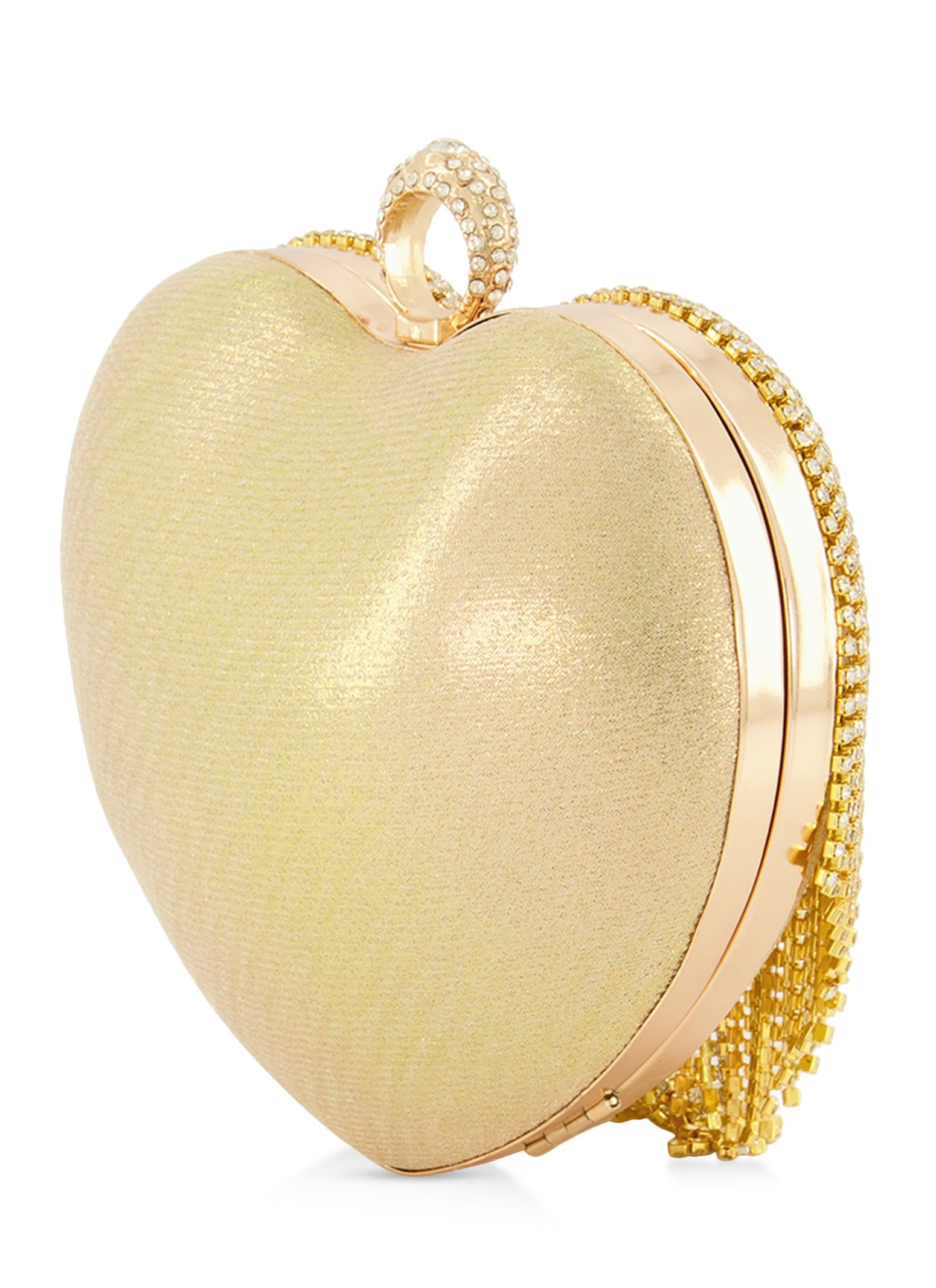 Rhinestone Fringe Heart Convertible Clutch Purse sold by Rainbow product image thumbnail 3