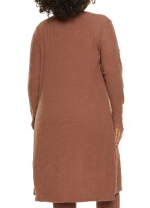 Plus Size Solid Brushed Ribbed Knit Duster sold by Rainbow