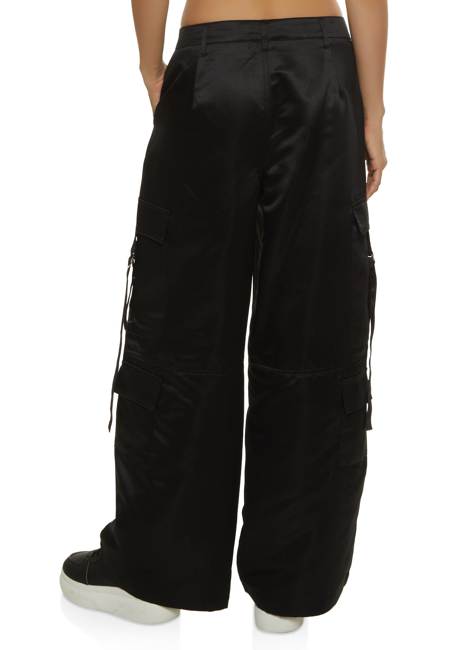Satin Wide Leg Cargo Pants sold by Rainbow product image thumbnail 3